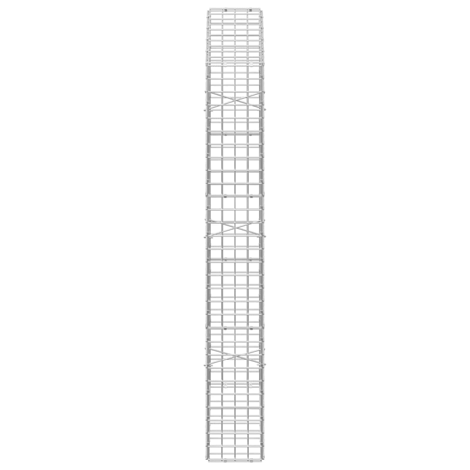 Gabion z žico 5 mm in mrežo 5x5 cm 50x20x150 cm Pocinkano jeklo