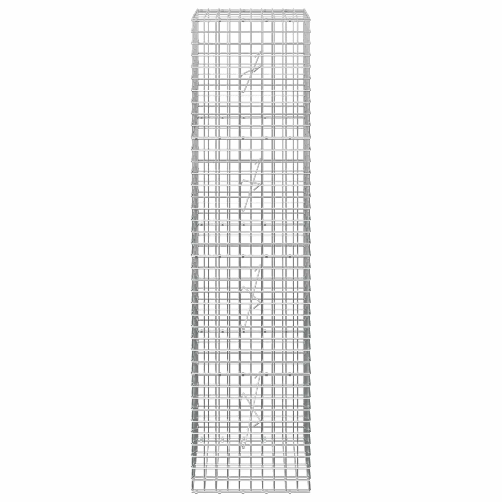 Gabion z žico 5 mm in mrežo 5x5 cm 50x20x200 cm Pocinkano jeklo