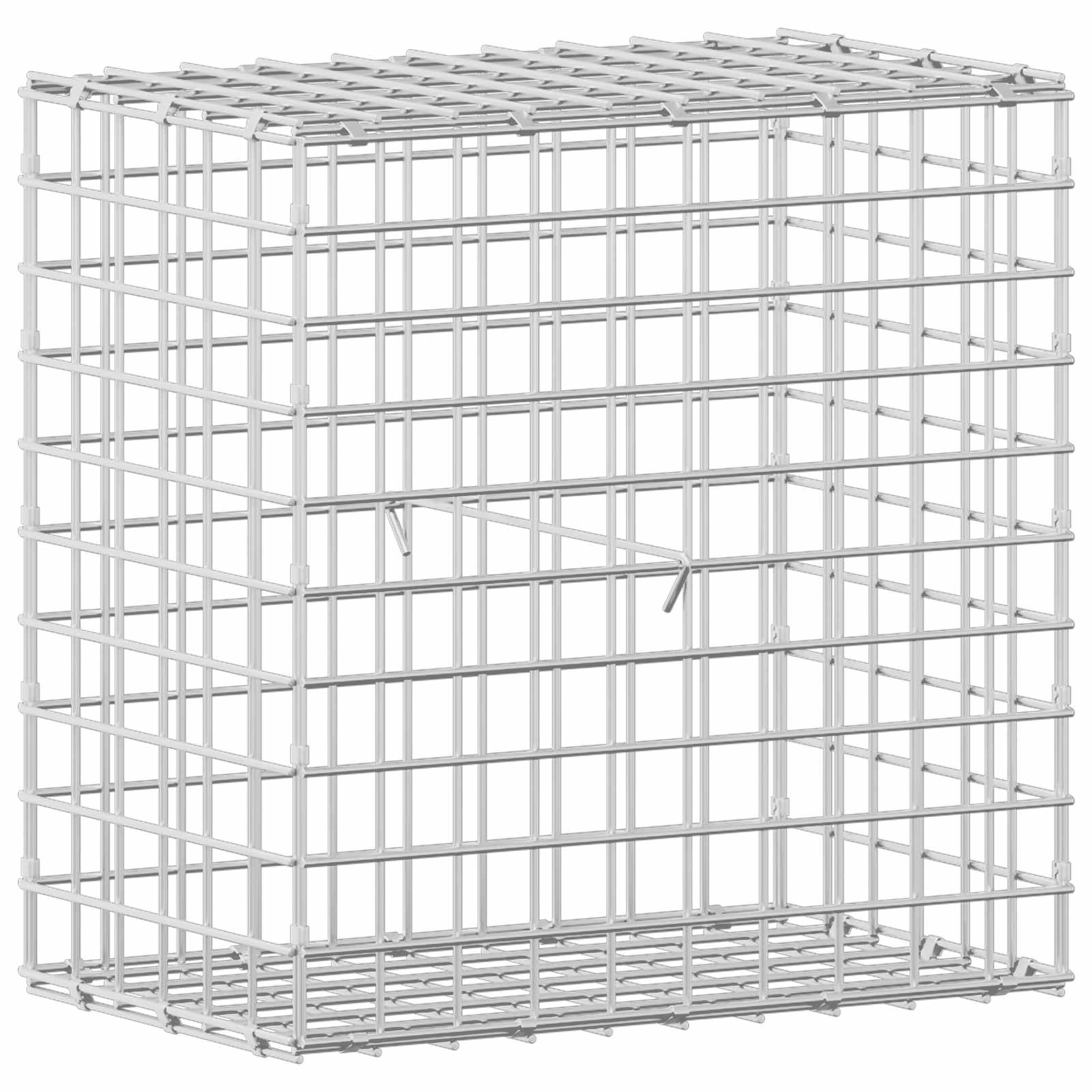 Gabion z žico 5 mm in mrežo 5x5 cm 50x30x50 cm Pocinkano jeklo