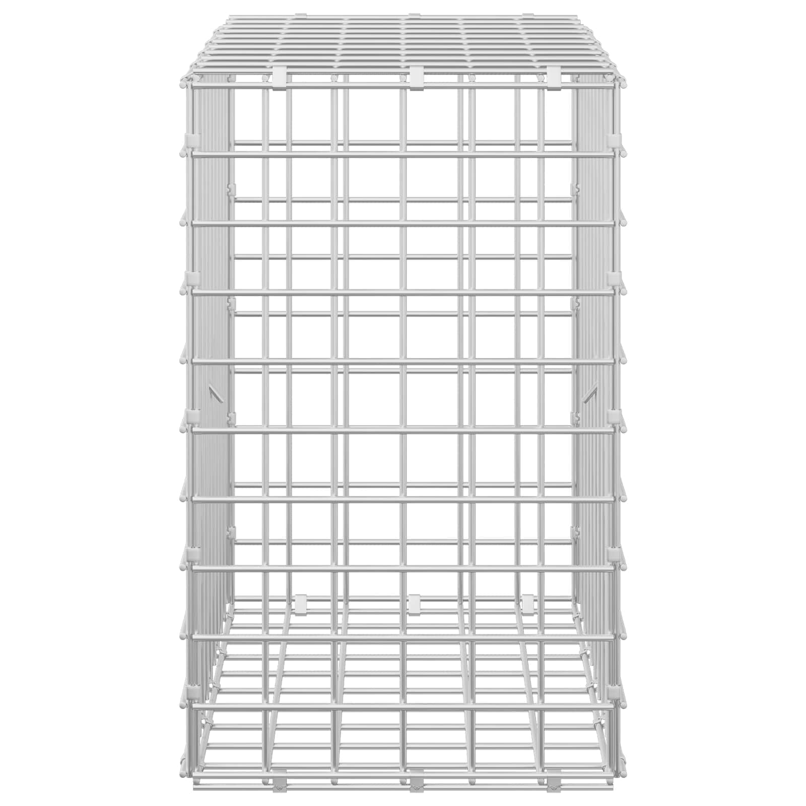 Gabion z žico 5 mm in mrežo 5x5 cm 50x30x50 cm Pocinkano jeklo