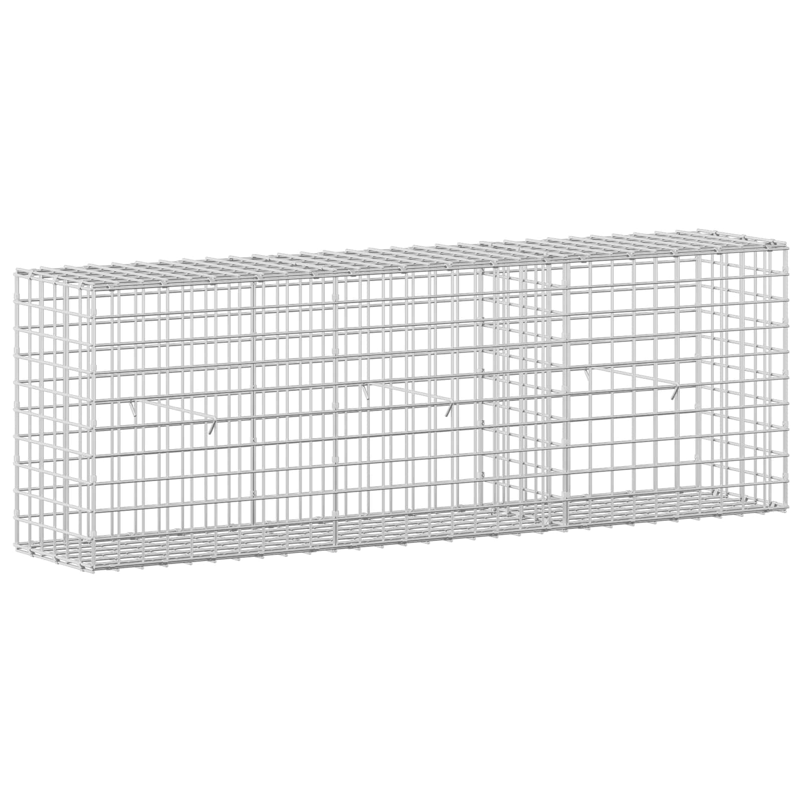 Gabion z žico 5 mm in mrežo 5x5 cm 150x30x50 cm Pocinkano jeklo