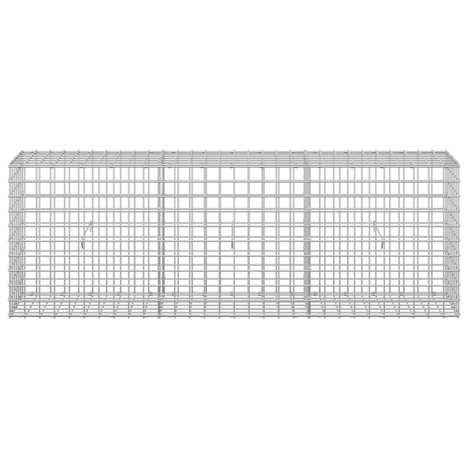 Gabion z žico 5 mm in mrežo 5x5 cm 150x30x50 cm Pocinkano jeklo