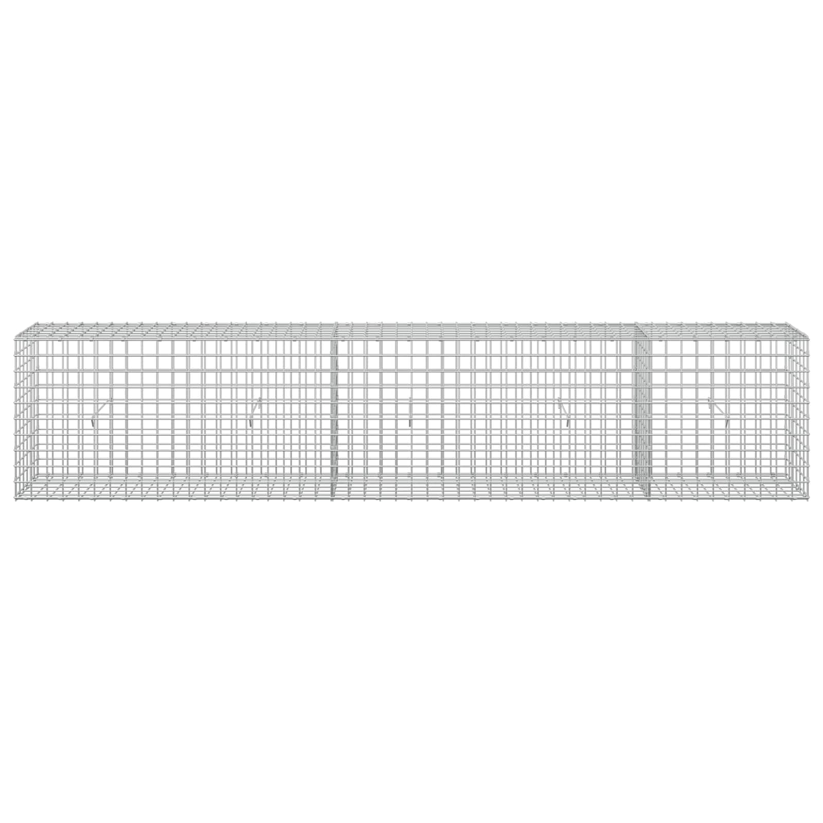 Gabion z žico 5 mm in mrežo 5x5 cm 250x30x50 cm Pocinkano jeklo