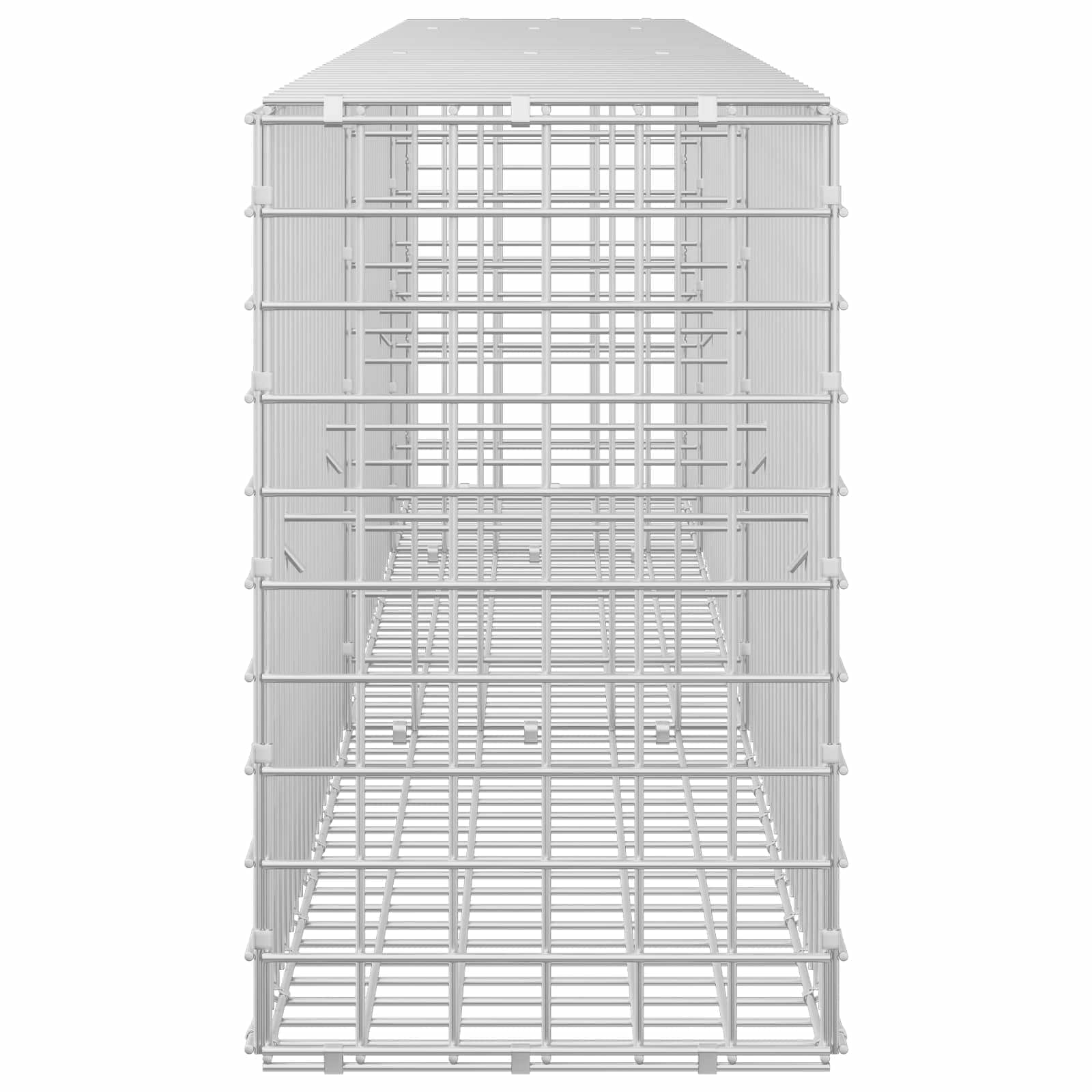 Gabion z žico 5 mm in mrežo 5x5 cm 250x30x50 cm Pocinkano jeklo