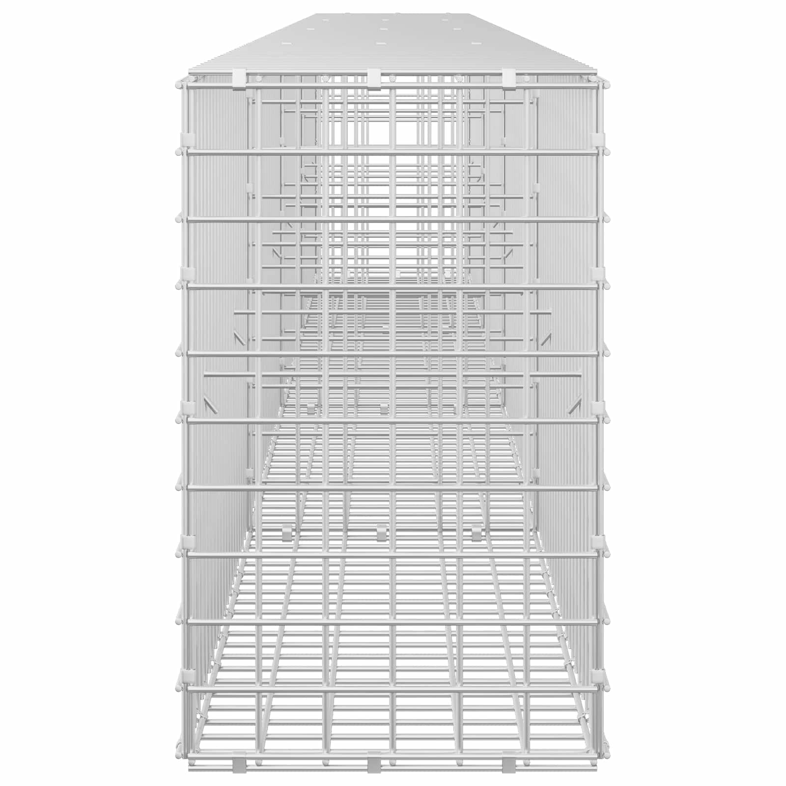 Gabion z žico 5 mm in mrežo 5x5 cm 400x30x50 cm Pocinkano jeklo