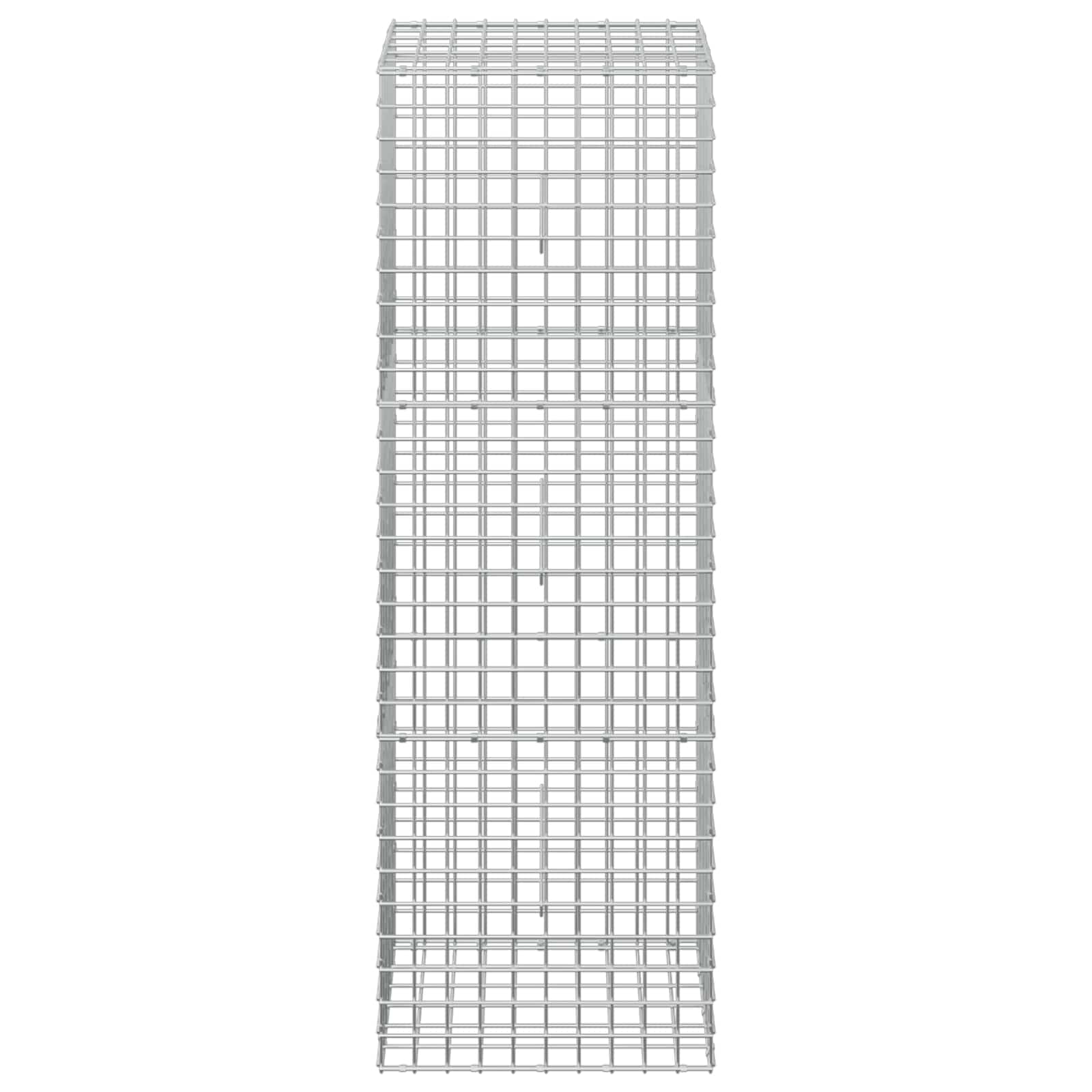 Gabion z žico 5 mm in mrežo 5x5 cm 50x30x150 cm Pocinkano jeklo