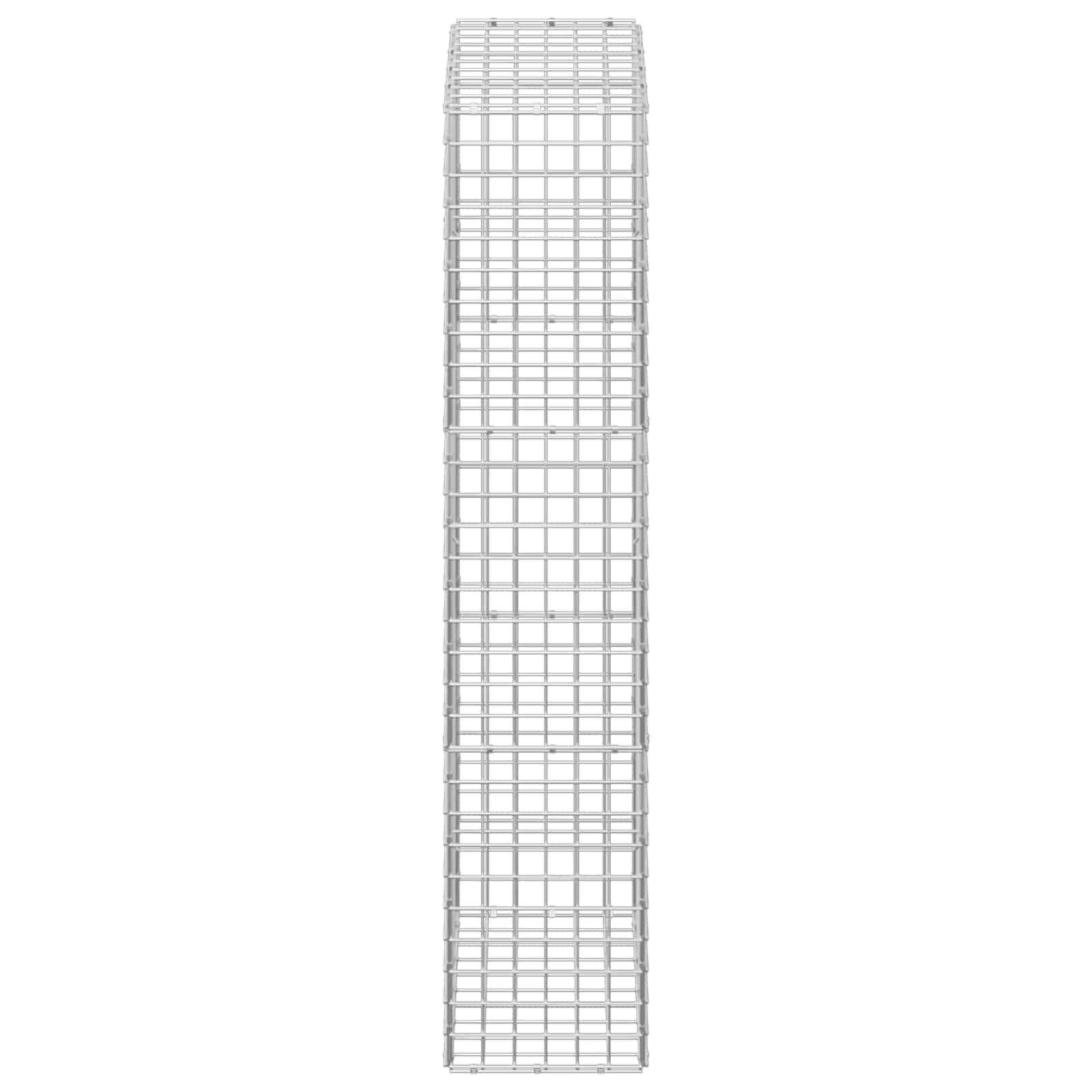 Gabion z žico 5 mm in mrežo 5x5 cm 50x30x150 cm Pocinkano jeklo