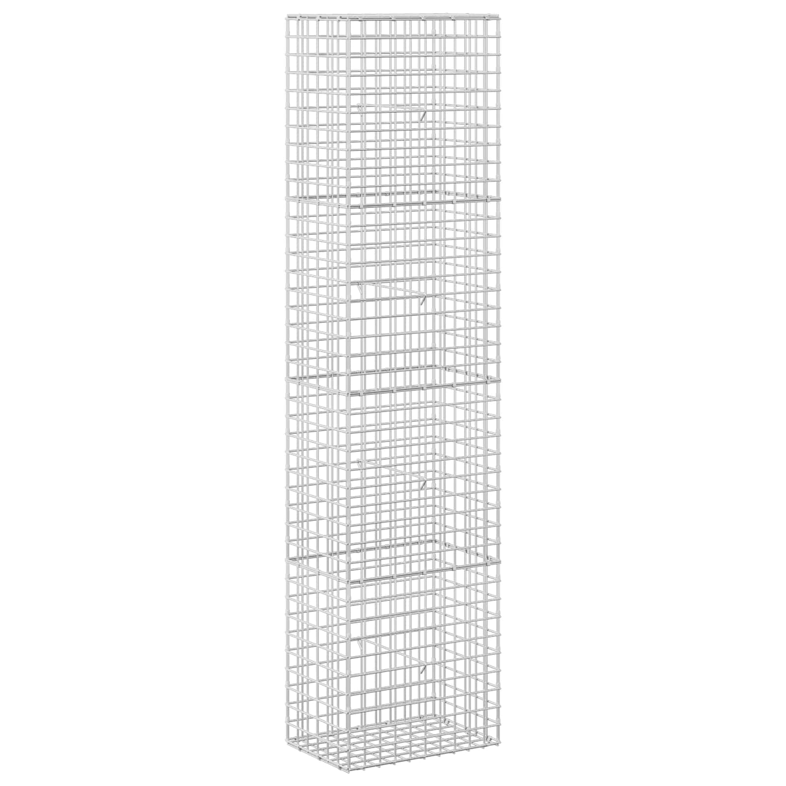 Gabion z žico 5 mm in mrežo 5x5 cm 50x30x200 cm Pocinkano jeklo