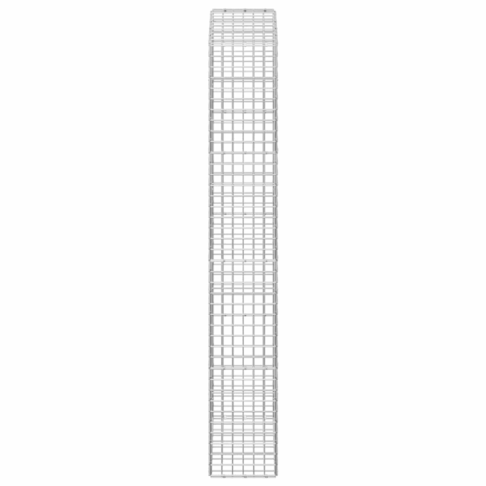 Gabion z žico 5 mm in mrežo 5x5 cm 50x30x200 cm Pocinkano jeklo