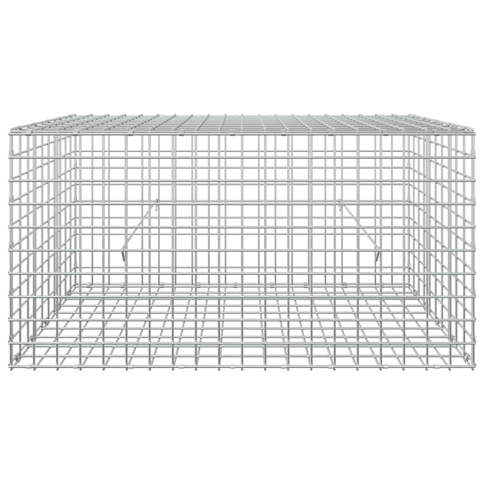 Gabion z žico 5 mm in mrežo 5x5 cm 100x50x50 cm Pocinkano jeklo