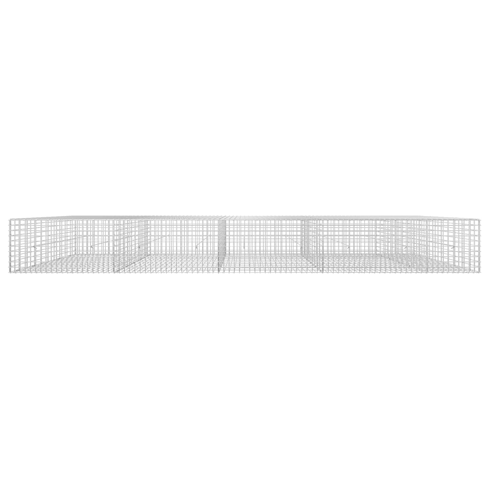 Gabion z žico 5 mm in mrežo 5x5 cm 450x50x50 cm Pocinkano jeklo