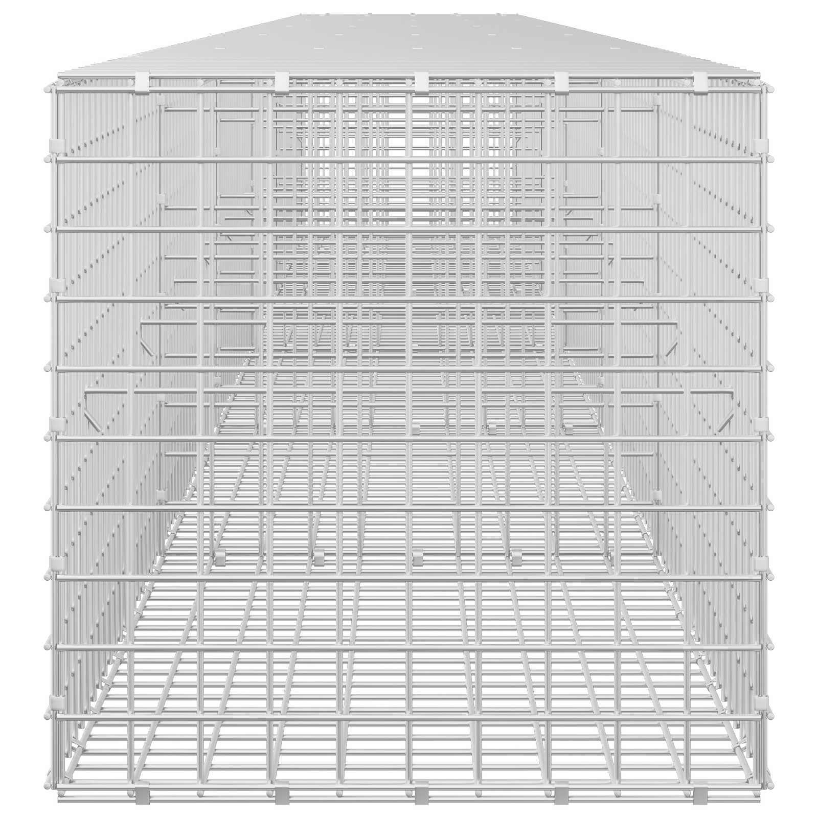 Gabion z žico 5 mm in mrežo 5x5 cm 550x50x50 cm Pocinkano jeklo