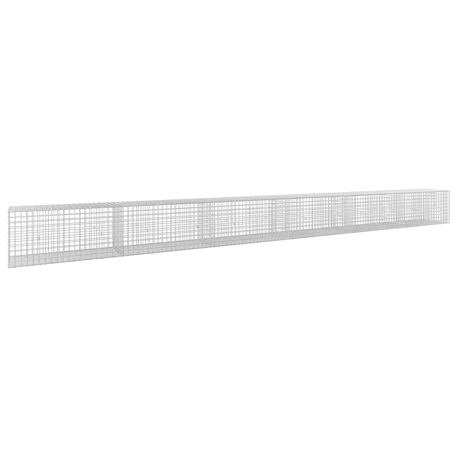 Gabion z žico 5 mm in mrežo 5x5 cm 600x50x50 cm Pocinkano jeklo