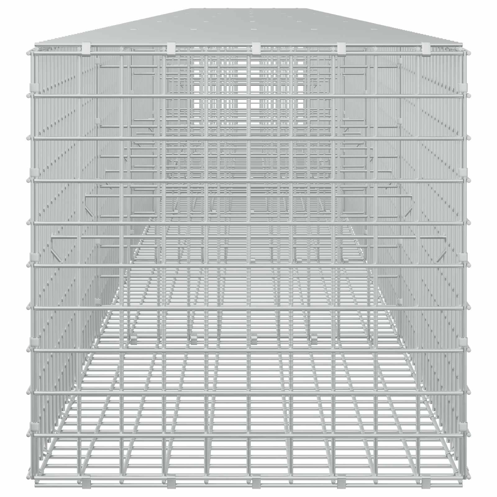 Gabion z žico 5 mm in mrežo 5x5 cm 650x50x50 cm Pocinkano jeklo