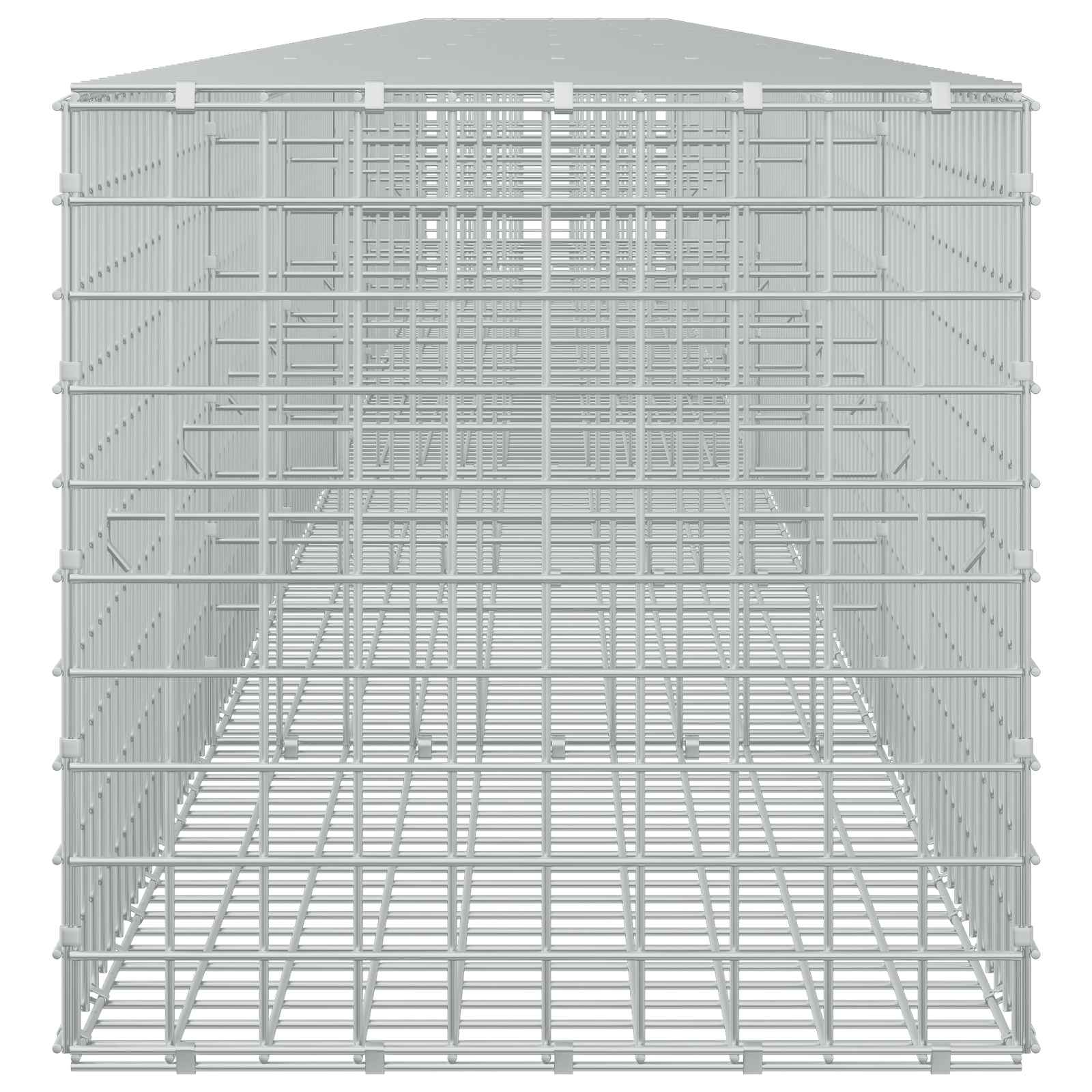 Gabion z žico 5 mm in mrežo 5x5 cm 700x50x50 cm Pocinkano jeklo
