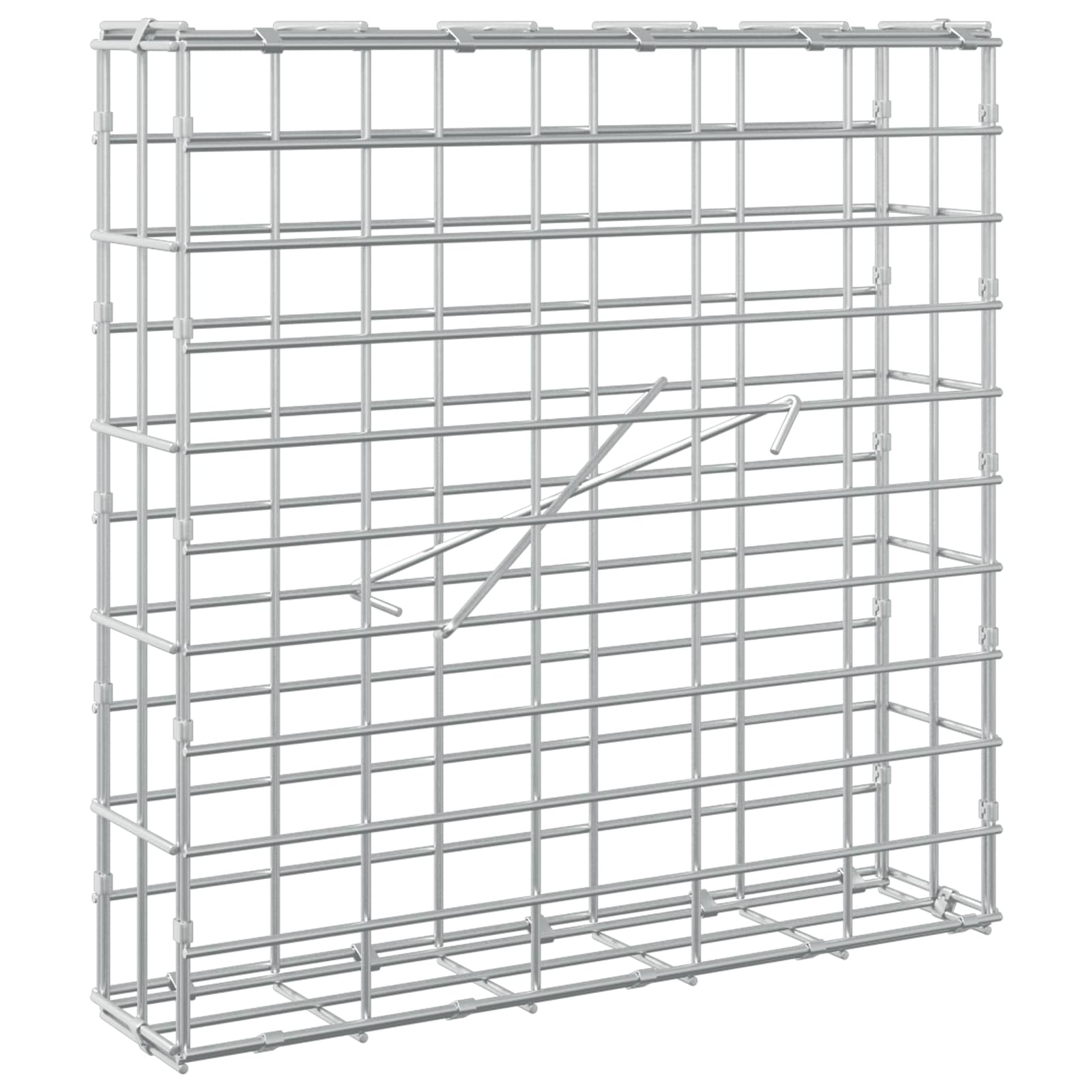 Gabion z žico 5 mm in mrežo 5x10 cm 50x10x50 cm Pocinkano jeklo