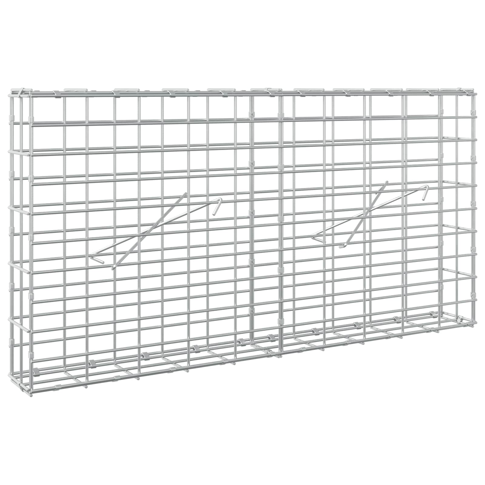Gabion z žico 5 mm in mrežo 5x10 cm 100x10x50 cm