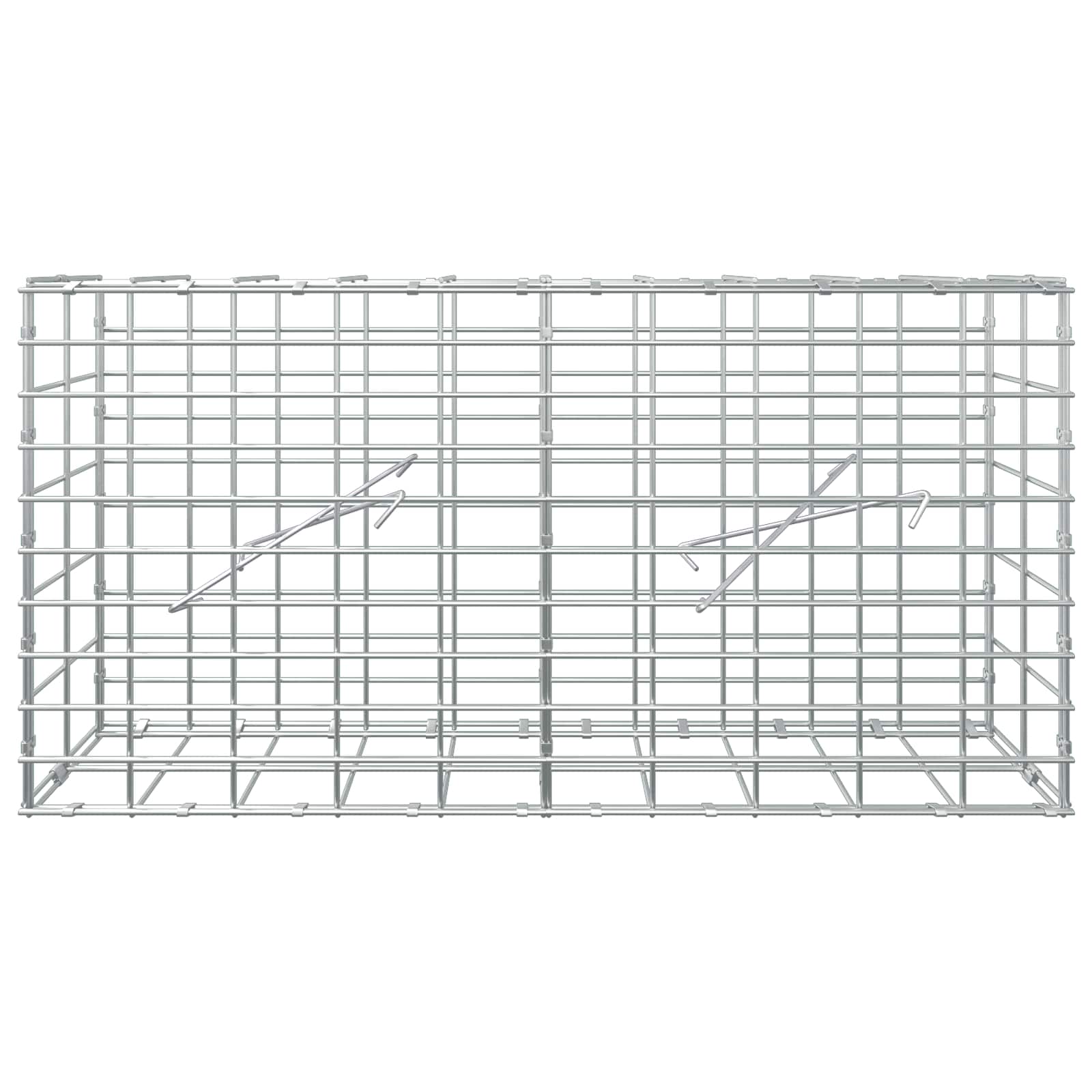 Gabion z žico 5 mm in mrežo 5x10 cm 100x10x50 cm