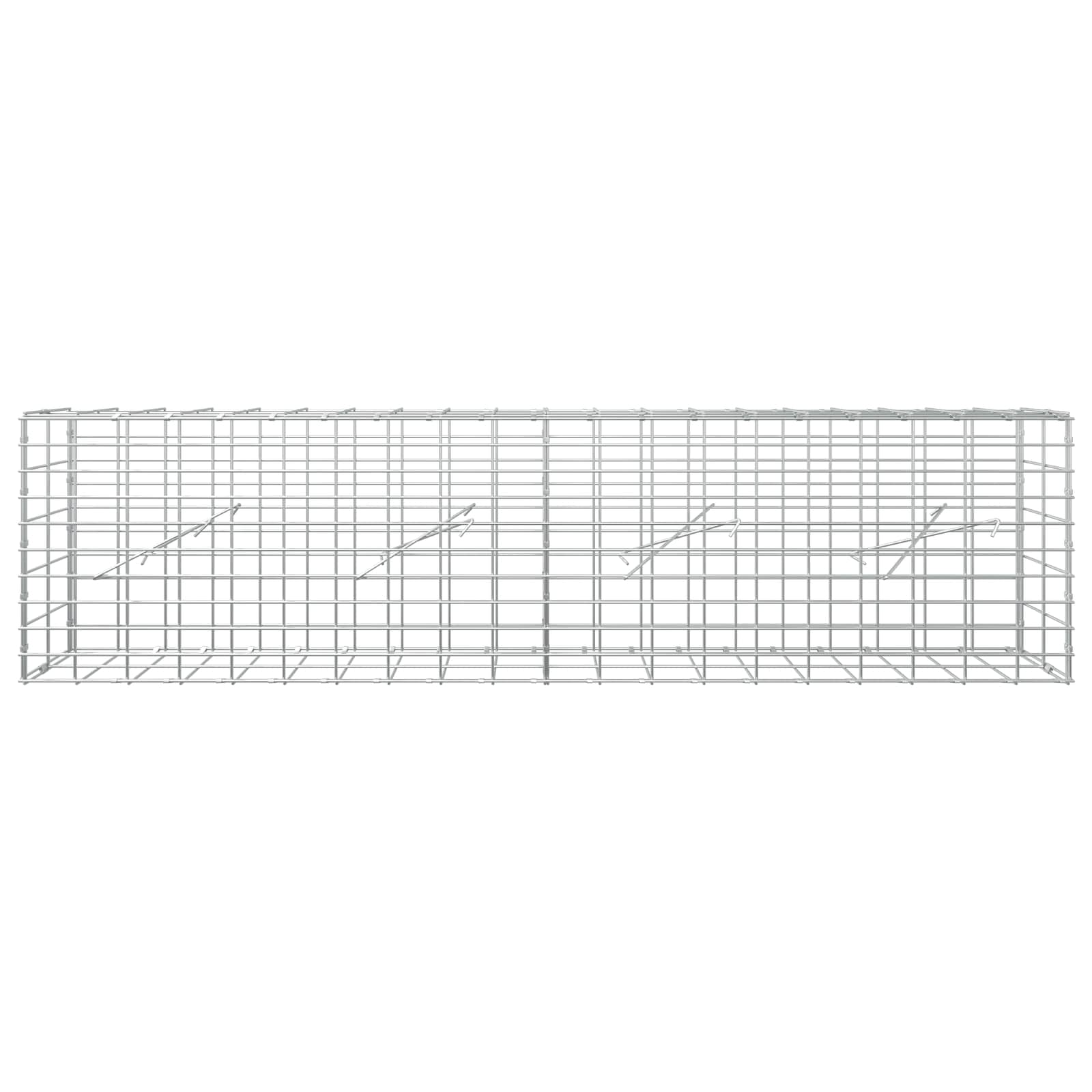 Gabion z žico 5 mm in mrežo 5x10 cm 200x10x50 cm