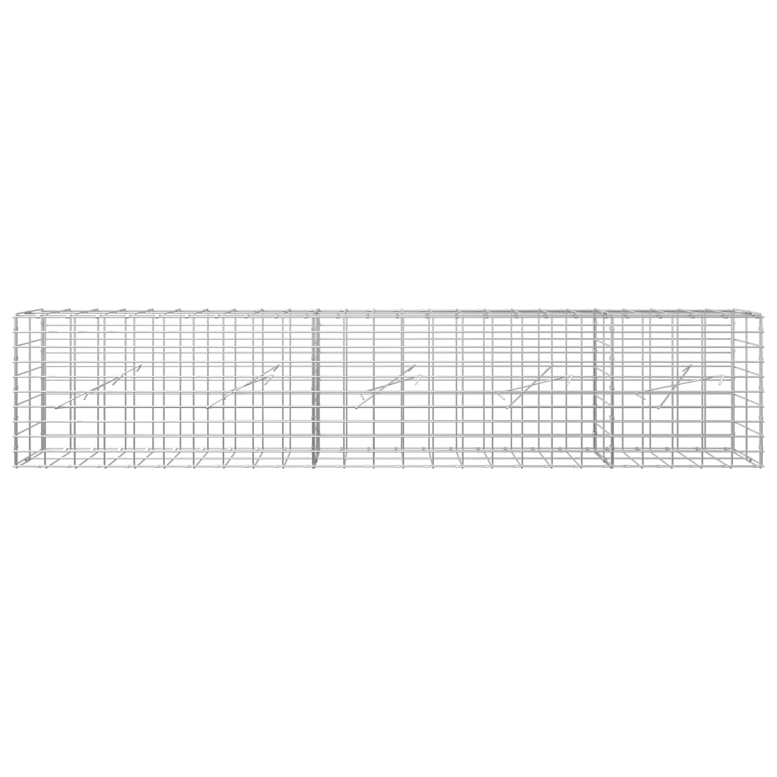 Gabion z žico 5 mm in mrežo 5x10 cm 250x10x50 cm