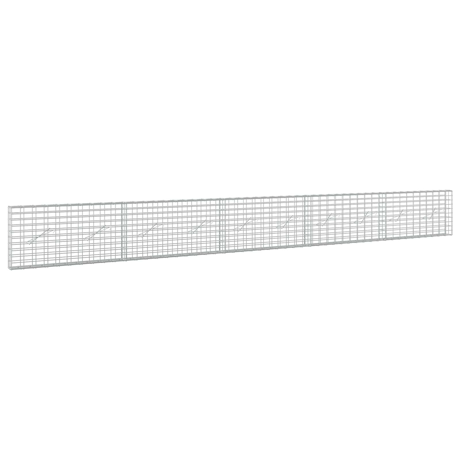 Gabion z žico 5 mm in mrežo 5x10 cm 500x10x50 cm