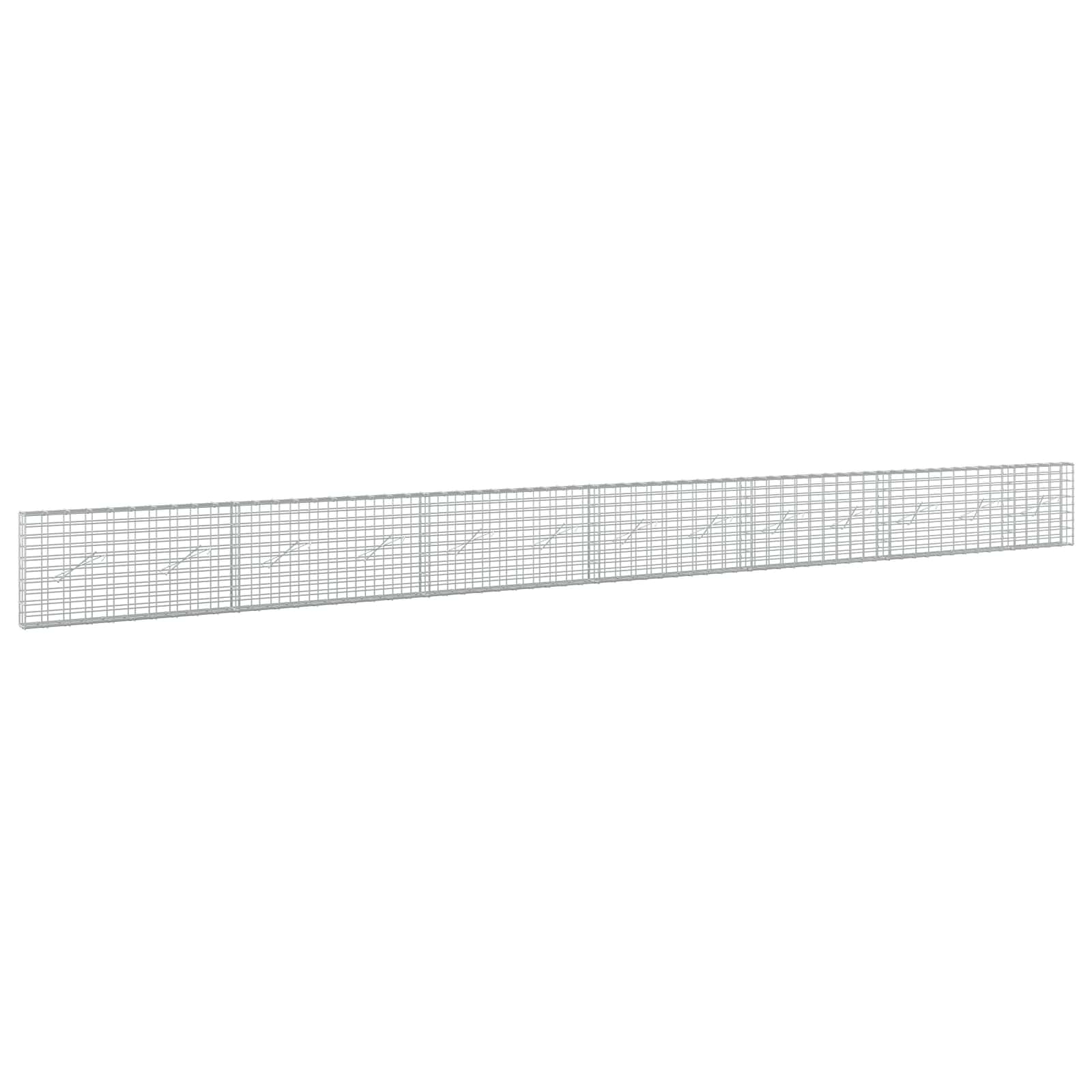 Gabion z žico 5 mm in mrežo 5x10 cm 650x10x50 cm