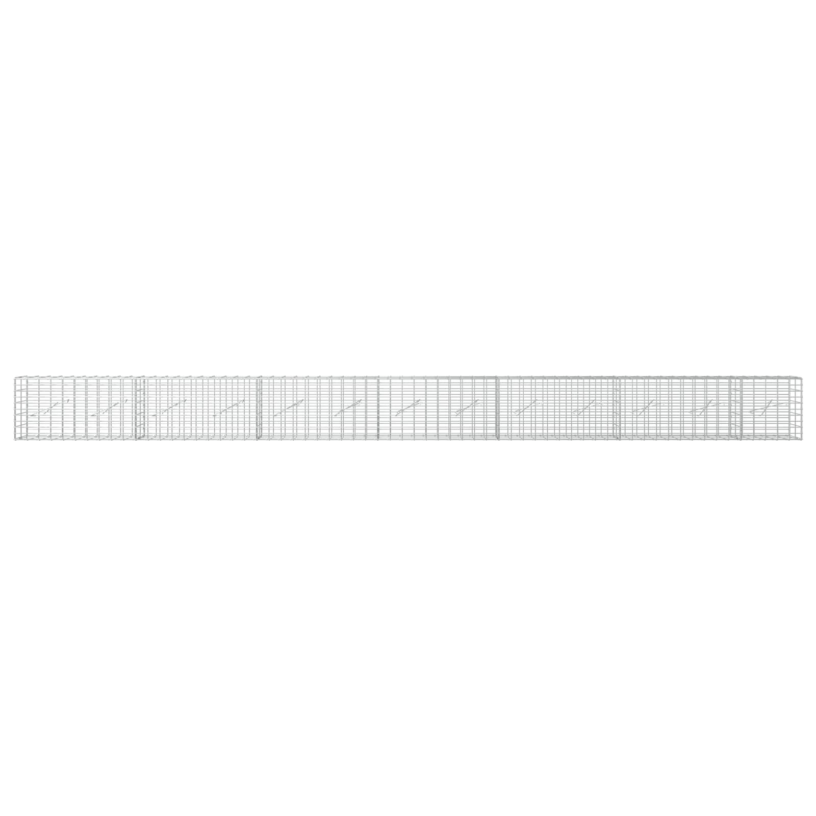 Gabion z žico 5 mm in mrežo 5x10 cm 650x10x50 cm