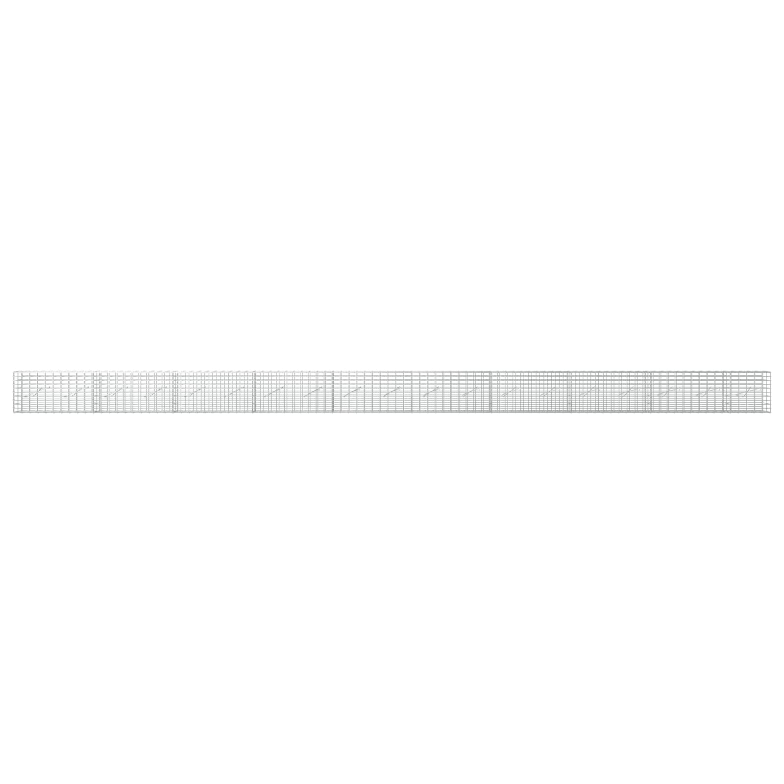 Gabion z žico 5 mm in mrežo 5x10 cm 950x10x50 cm