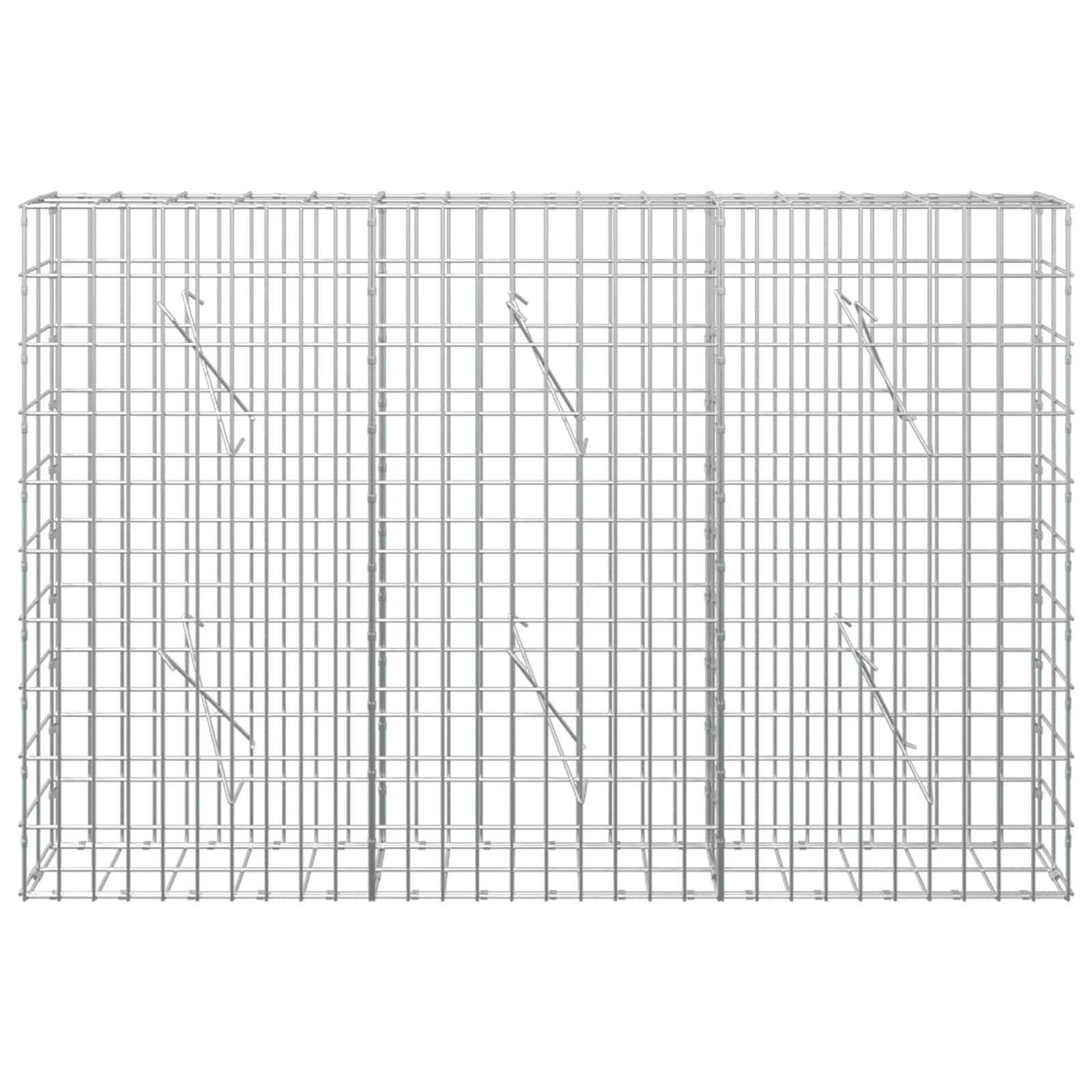 Gabion z žico 5 mm in mrežo 5x10 cm 150x10x100 cm