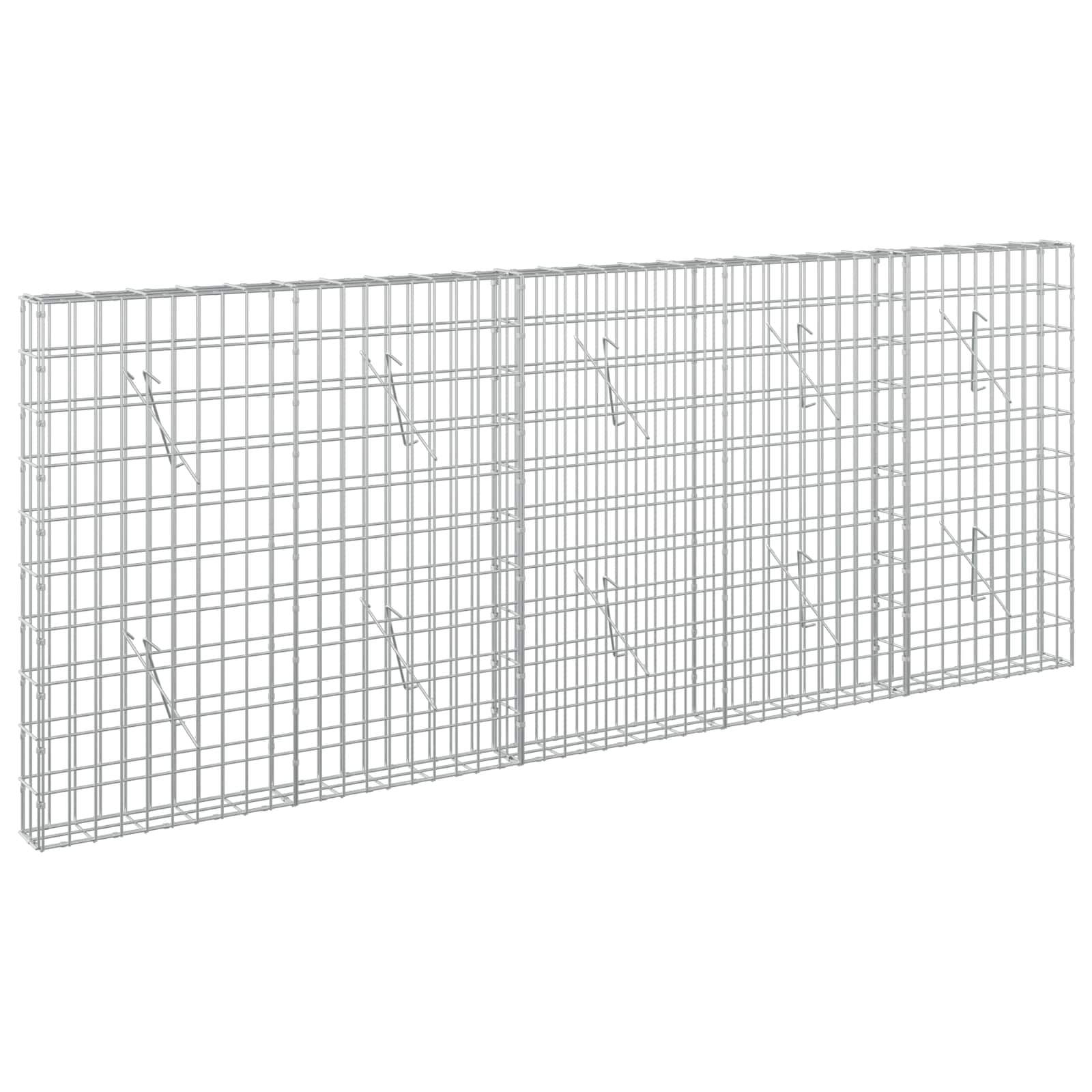 Gabion z žico 5 mm in mrežo 5x10 cm 250x10x100 cm