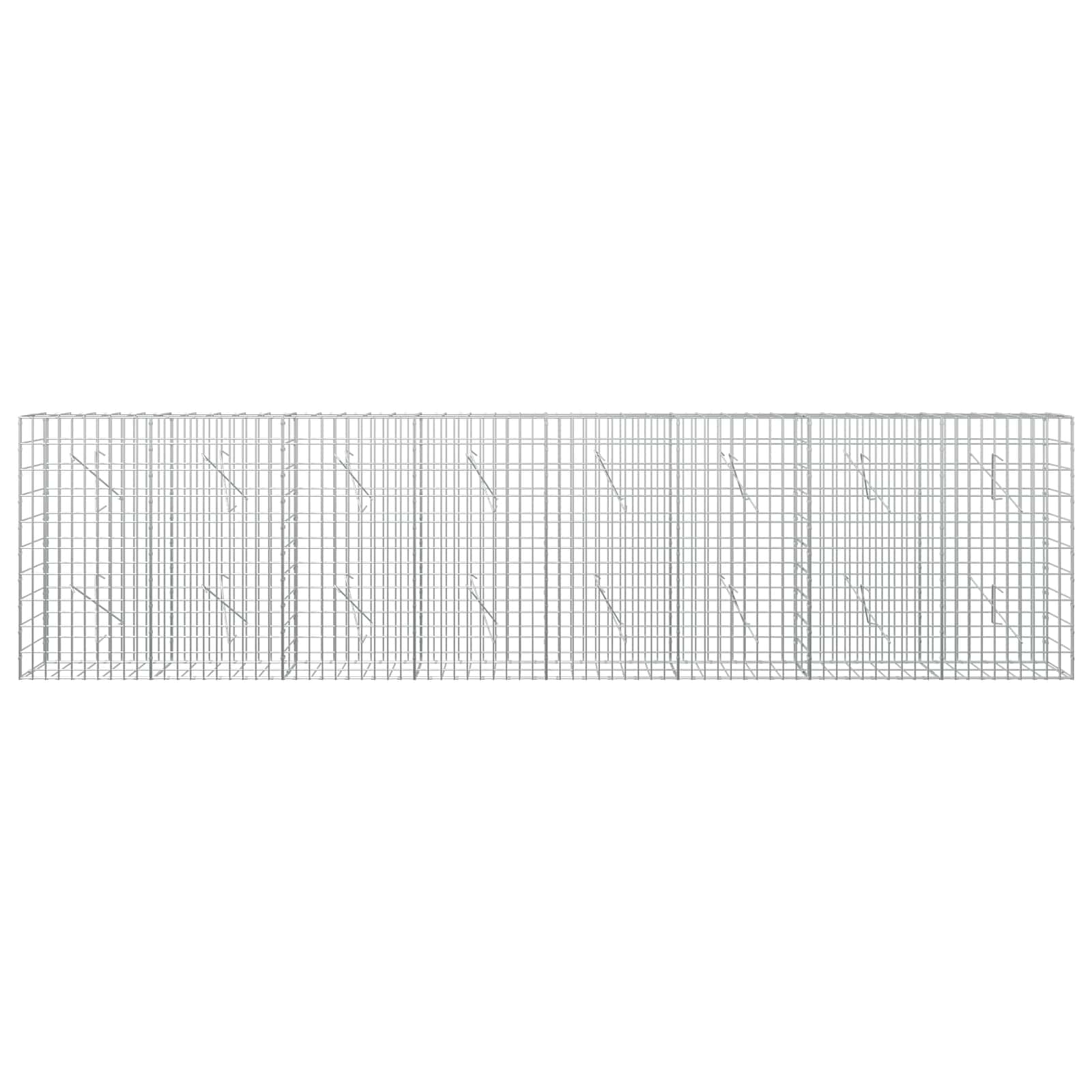 Gabion z žico 5 mm in mrežo 5x10 cm 400x10x100 cm