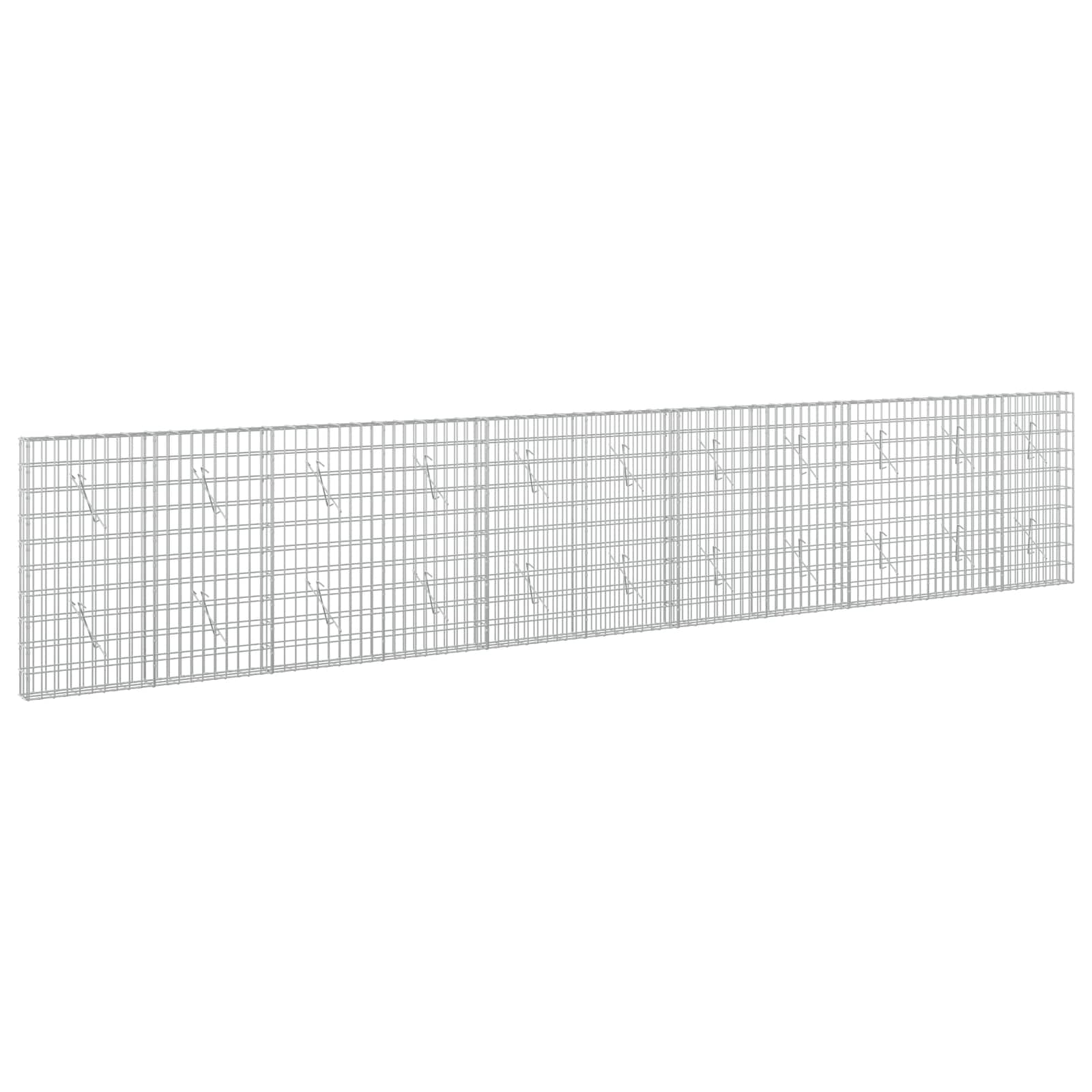 Gabion z žico 5 mm in mrežo 5x10 cm 550x10x100 cm