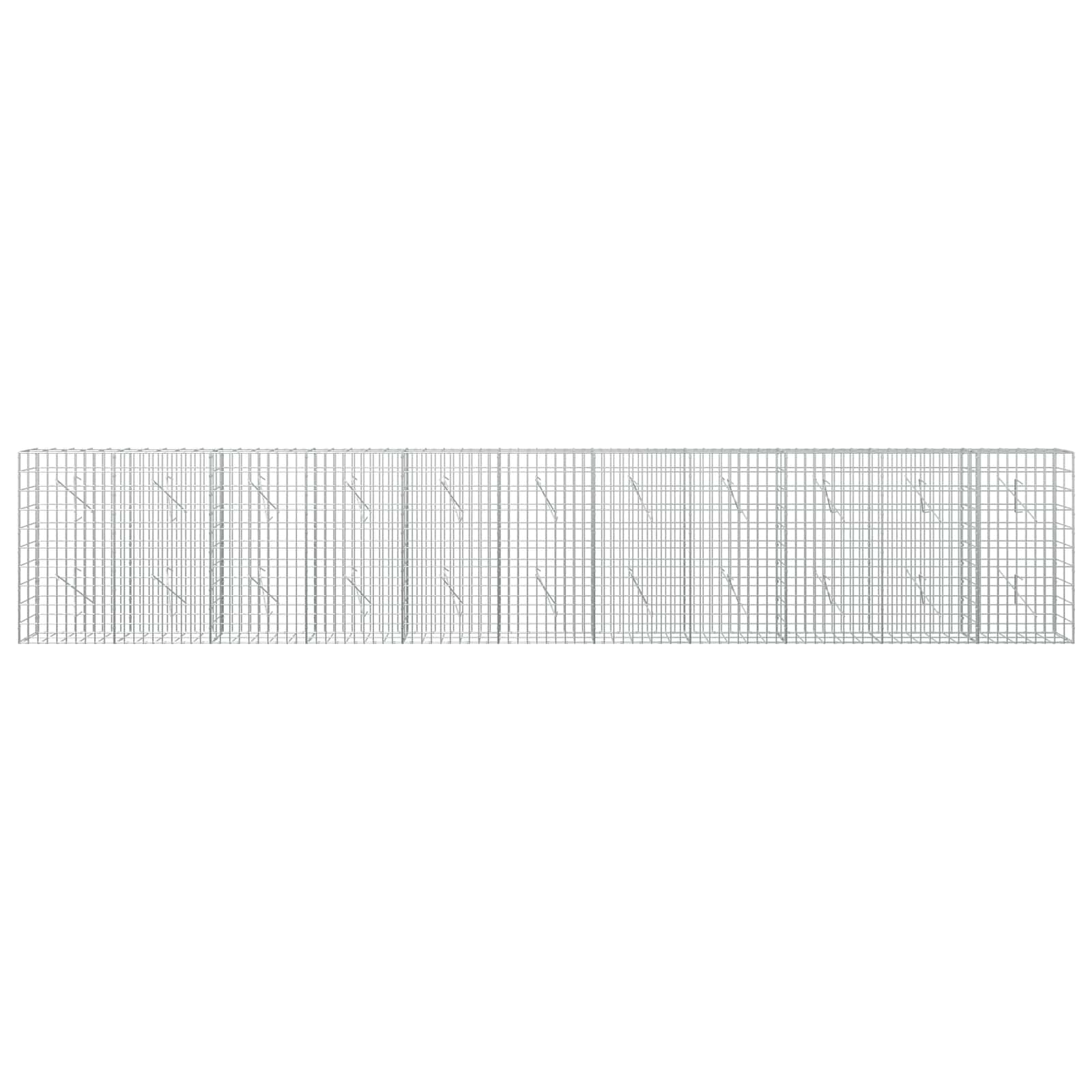 Gabion z žico 5 mm in mrežo 5x10 cm 550x10x100 cm