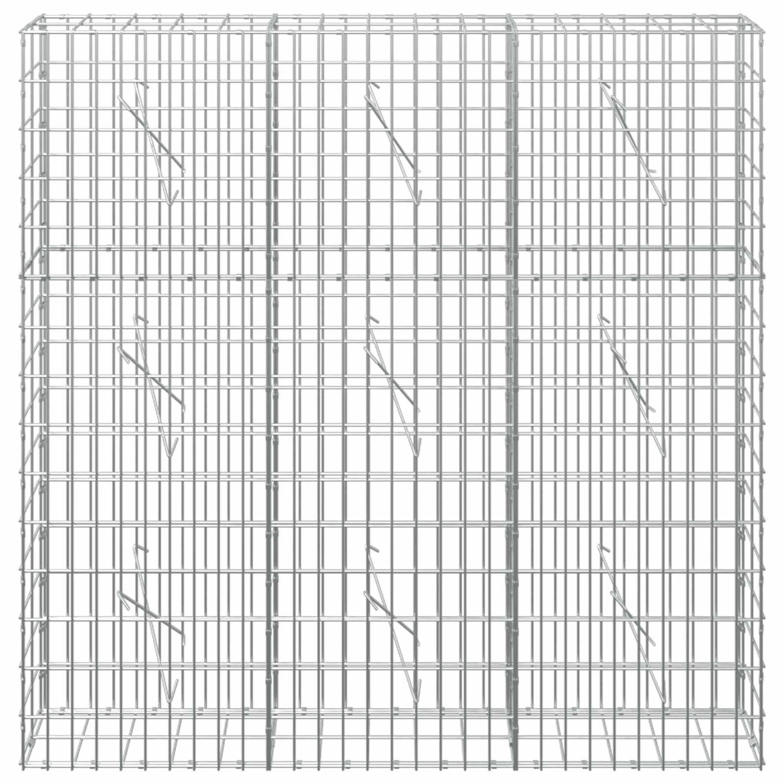 Gabion z žico 5 mm in mrežo 5x10 cm 150x10x150 cm