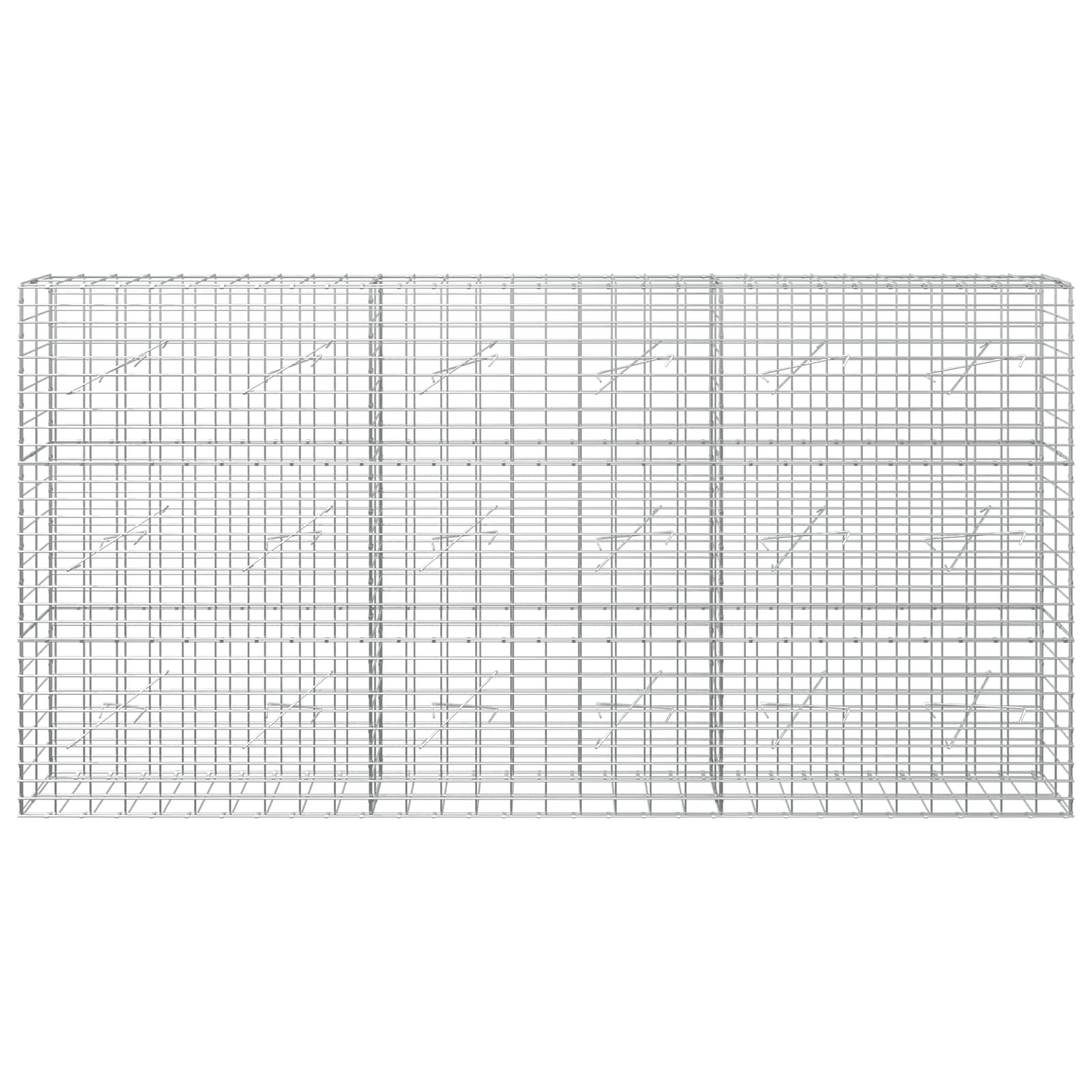 Gabion z žico 5 mm in mrežo 5x10 cm 300x10x150 cm