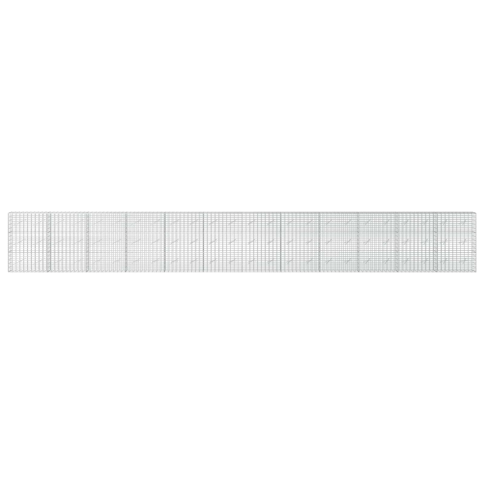 Gabion z žico 5 mm in mrežo 5x10 cm 1200x10x150 cm