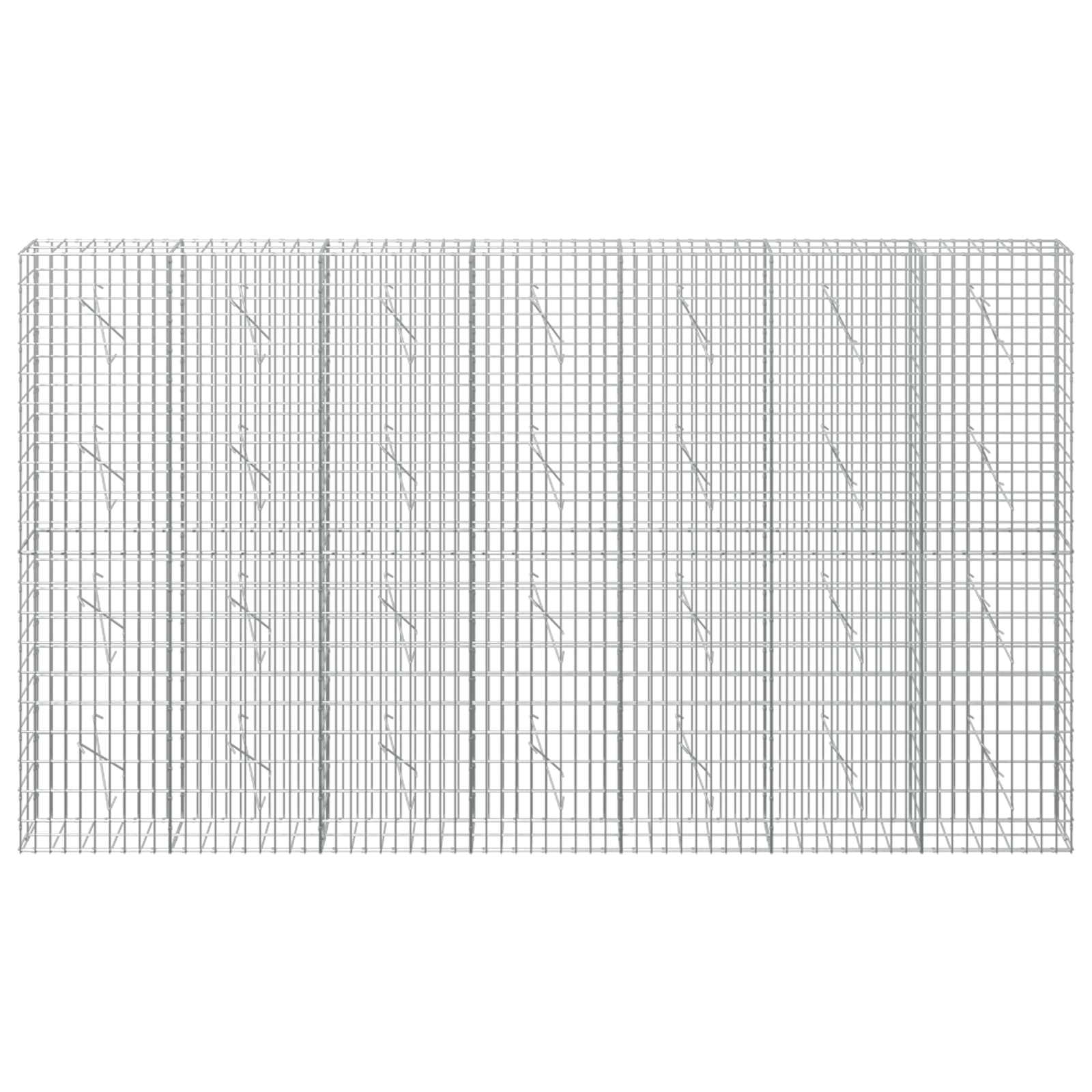 Gabion z žico 5 mm in mrežo 5x10 cm 350x10x200 cm