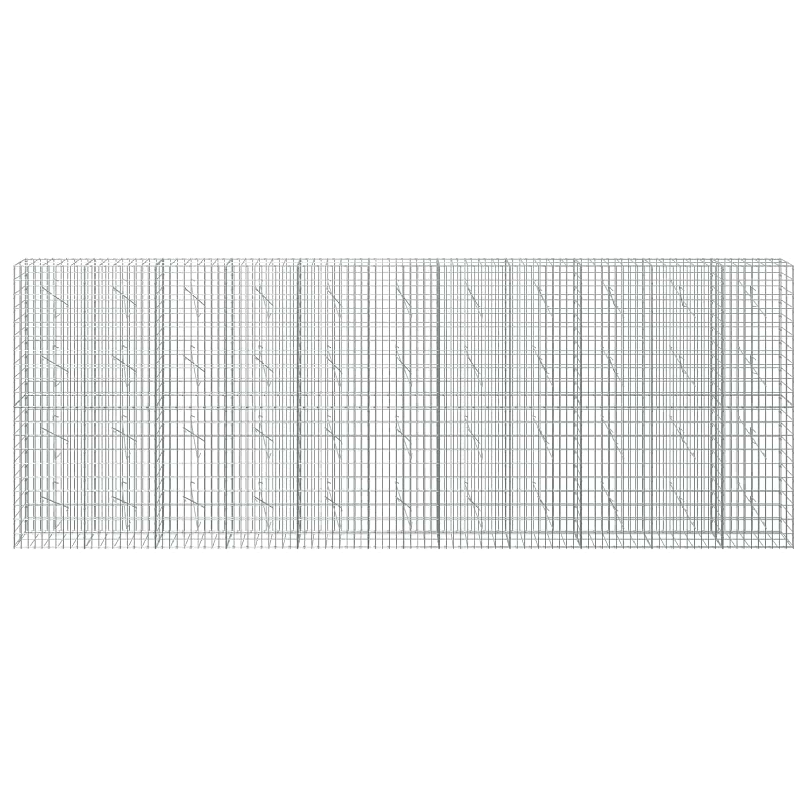 Gabion z žico 5 mm in mrežo 5x10 cm 550x10x200 cm