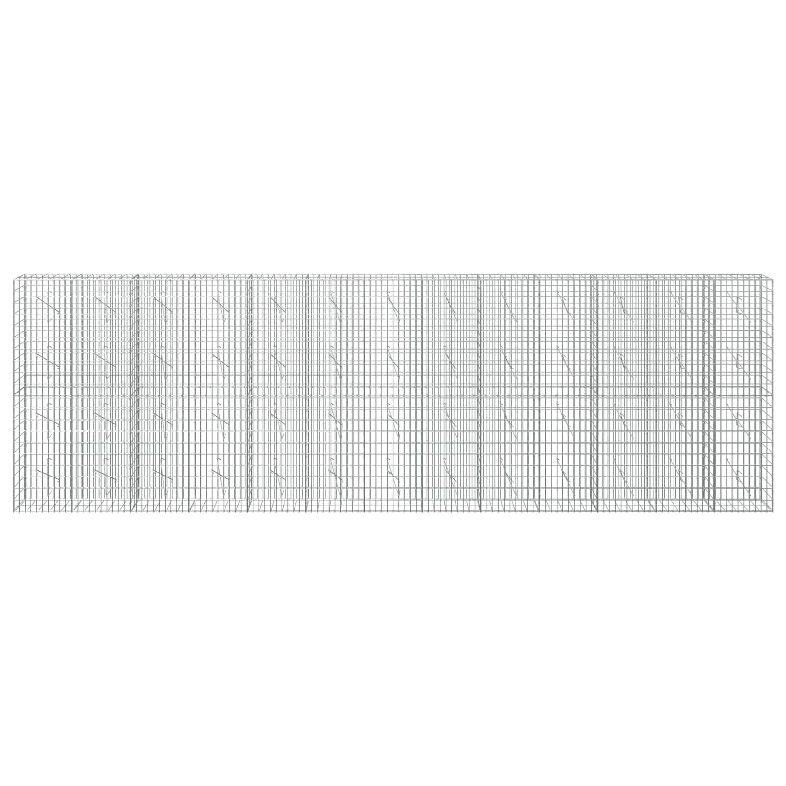Gabion z žico 5 mm in mrežo 5x10 cm 650x10x200 cm