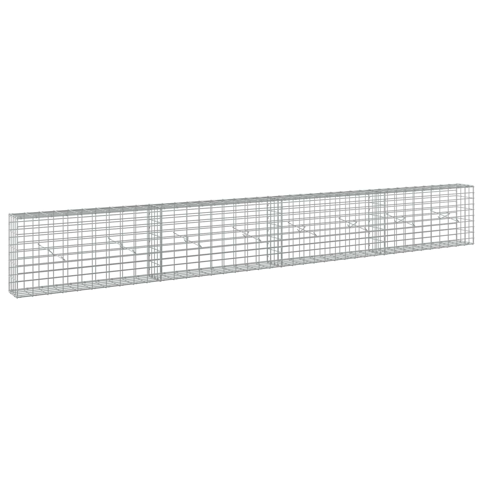 Gabion z žico 5 mm in mrežo 5x10 cm 400x20x50 cm