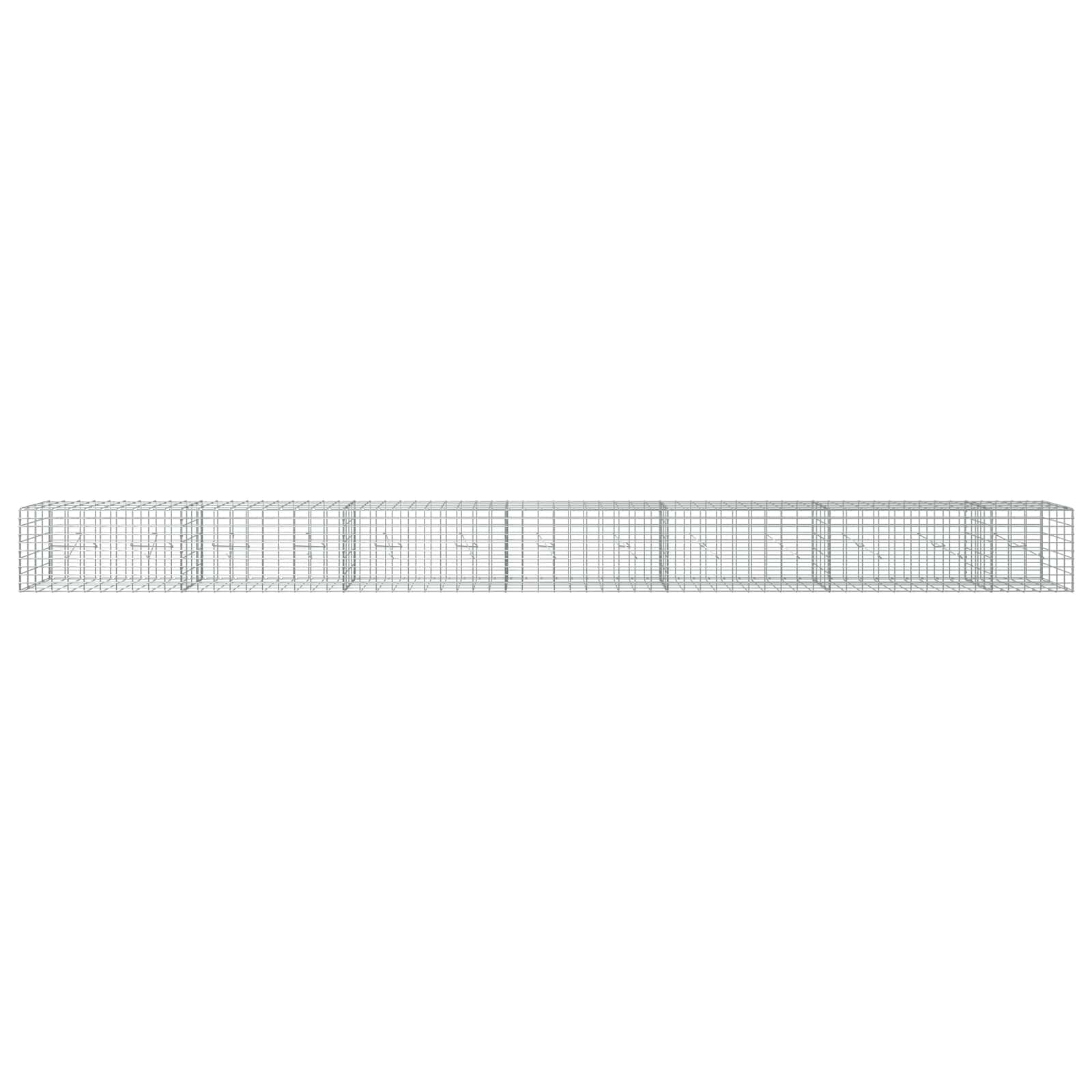 Gabion z žico 5 mm in mrežo 5x10 cm 650x20x50 cm