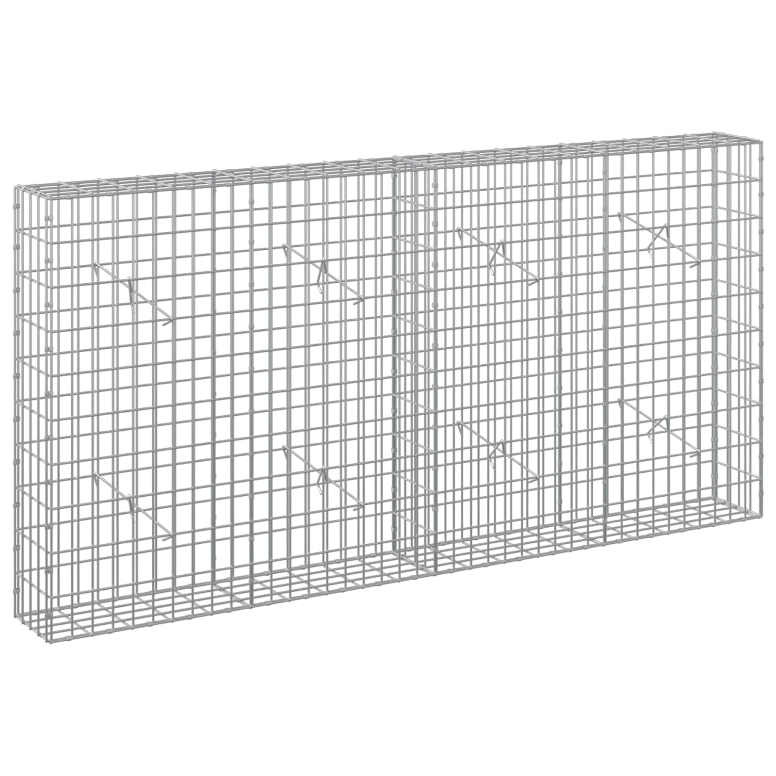 Gabion z žico 5 mm in mrežo 5x10 cm 200x20x100 cm