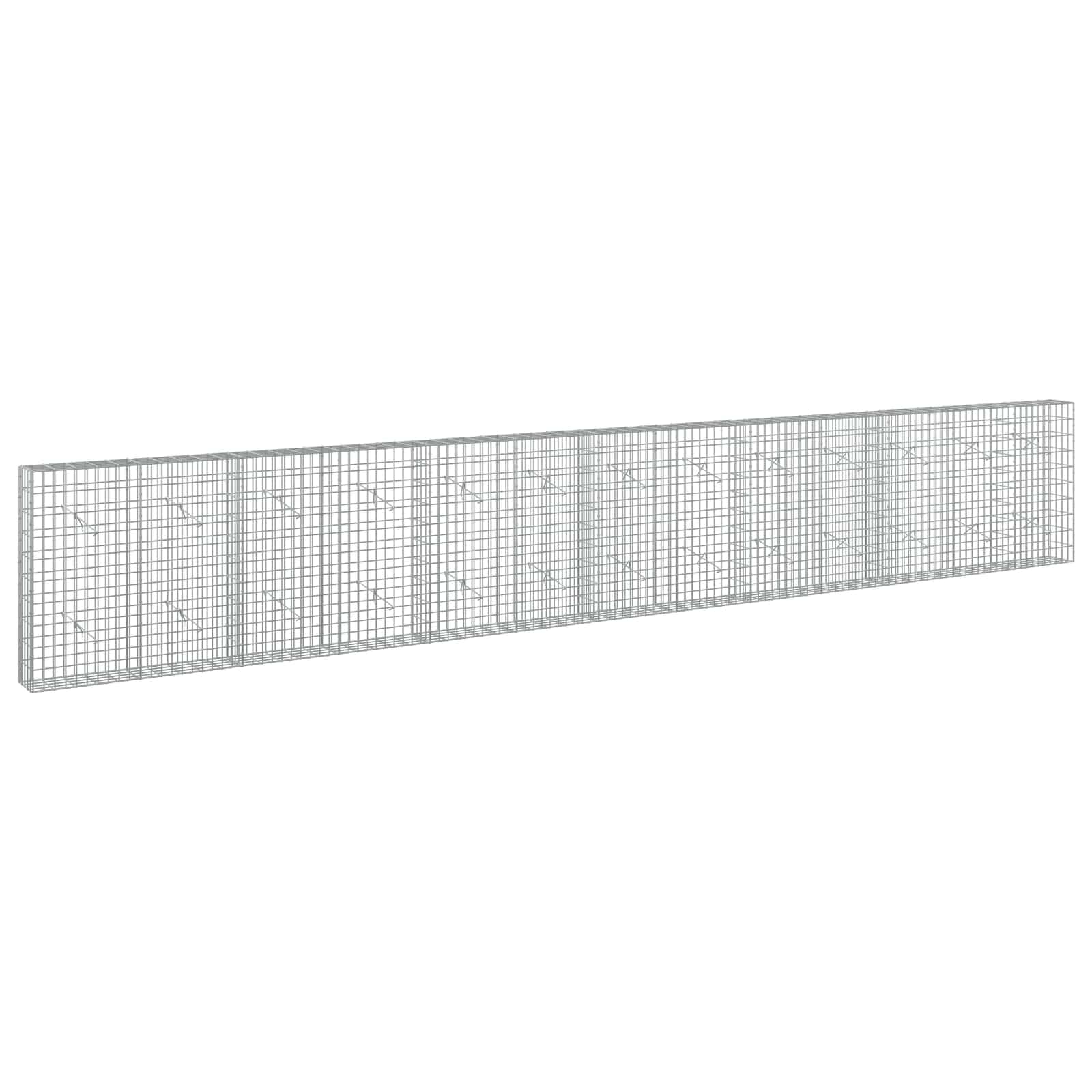 Gabion z žico 5 mm in mrežo 5x10 cm 650x20x100 cm