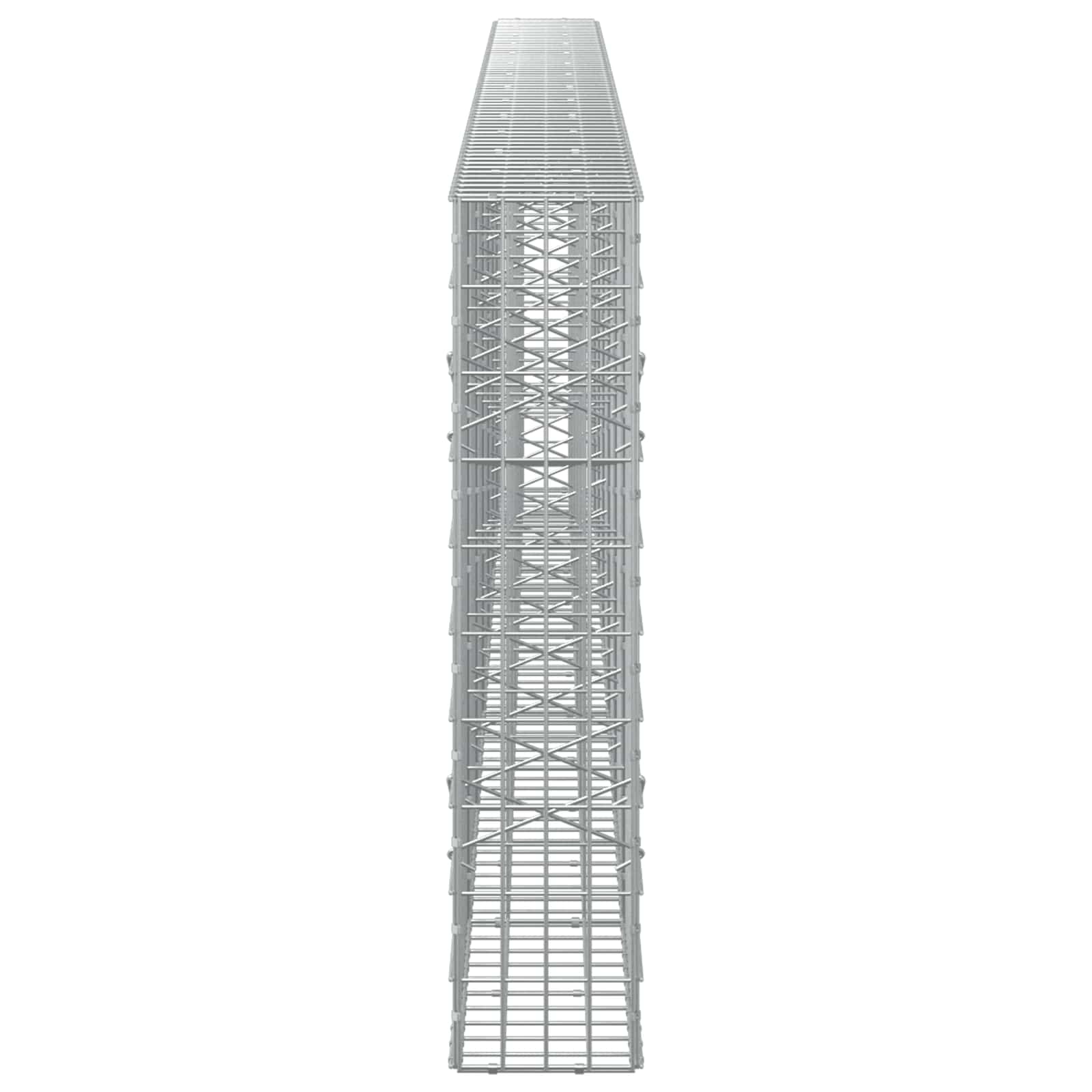 Gabion z žico 5 mm in mrežo 5x10 cm 650x20x100 cm