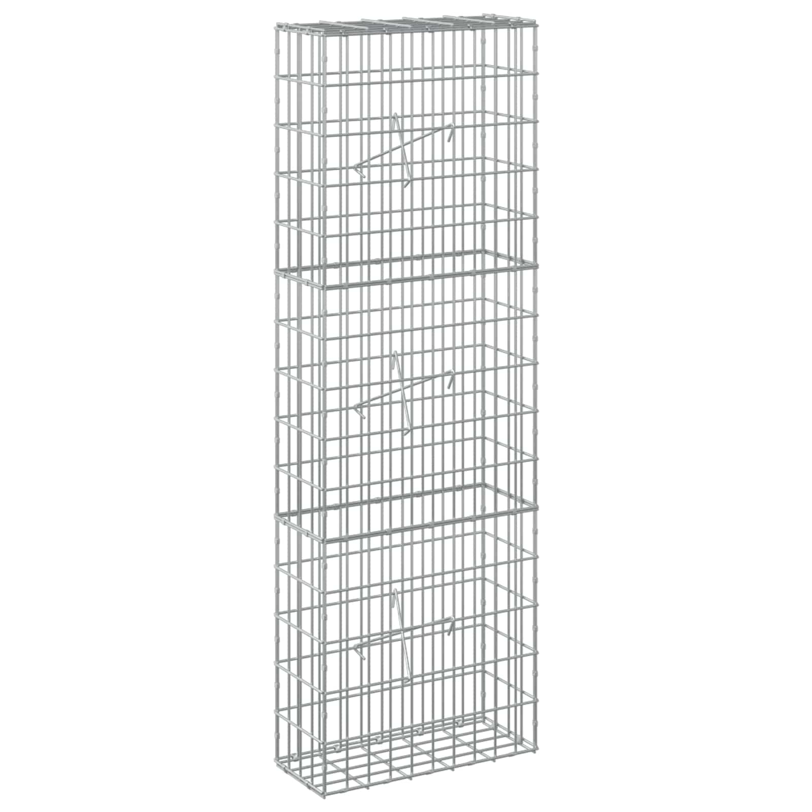 Gabion z žico 5 mm in mrežo 5x10 cm 50x20x150 cm
