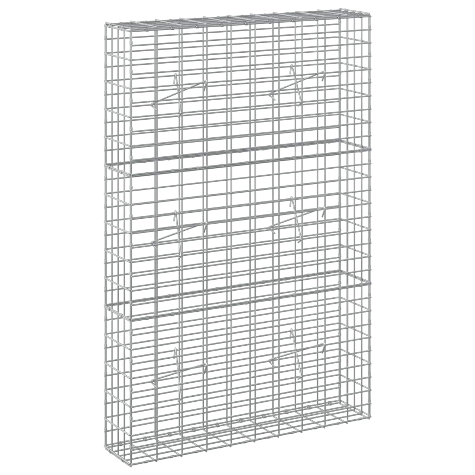 Gabion z žico 5 mm in mrežo 5x10 cm 100x20x150 cm