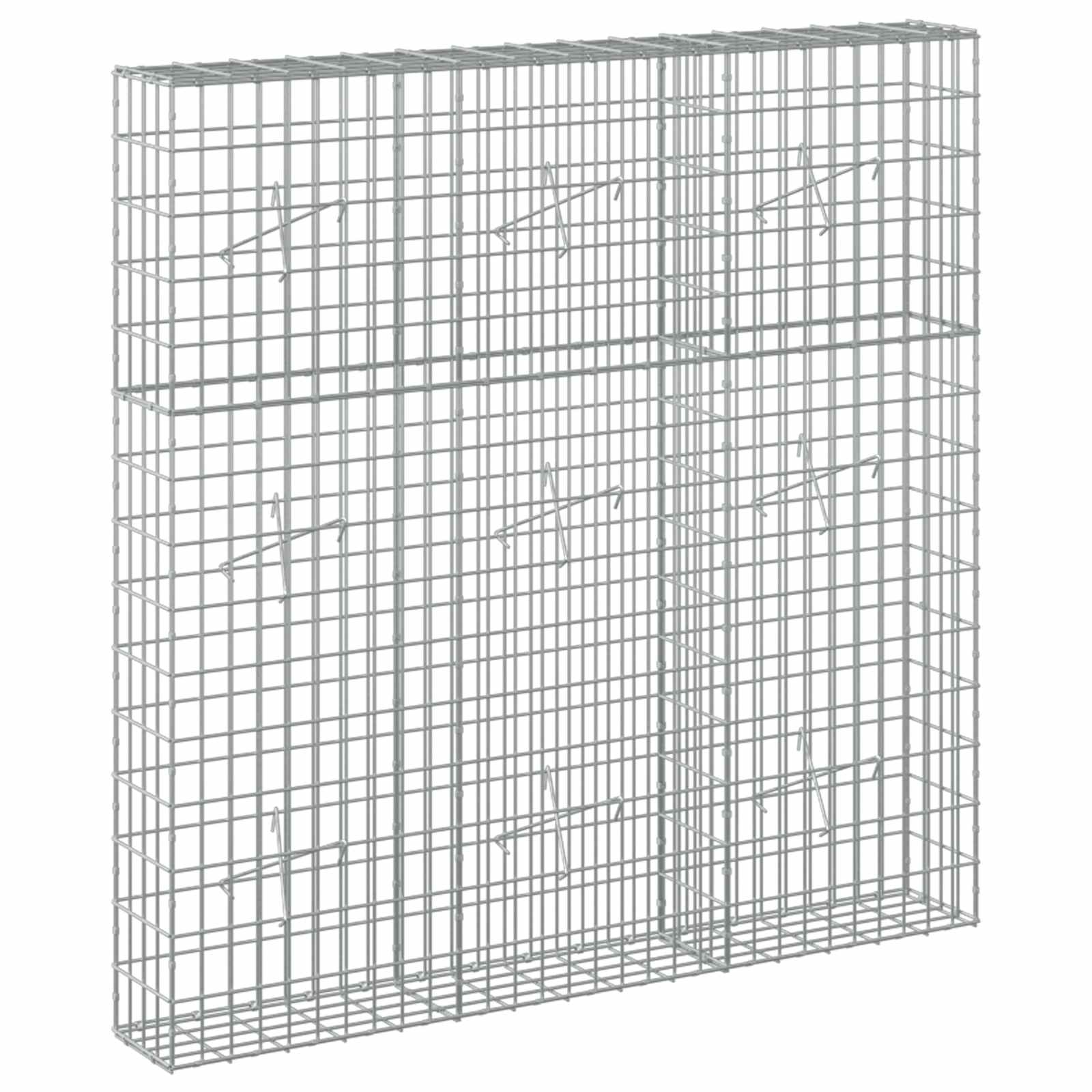 vidaXL Gabion s drátem 5 mm a síťkou 5x10 cm 150x20x150 cm