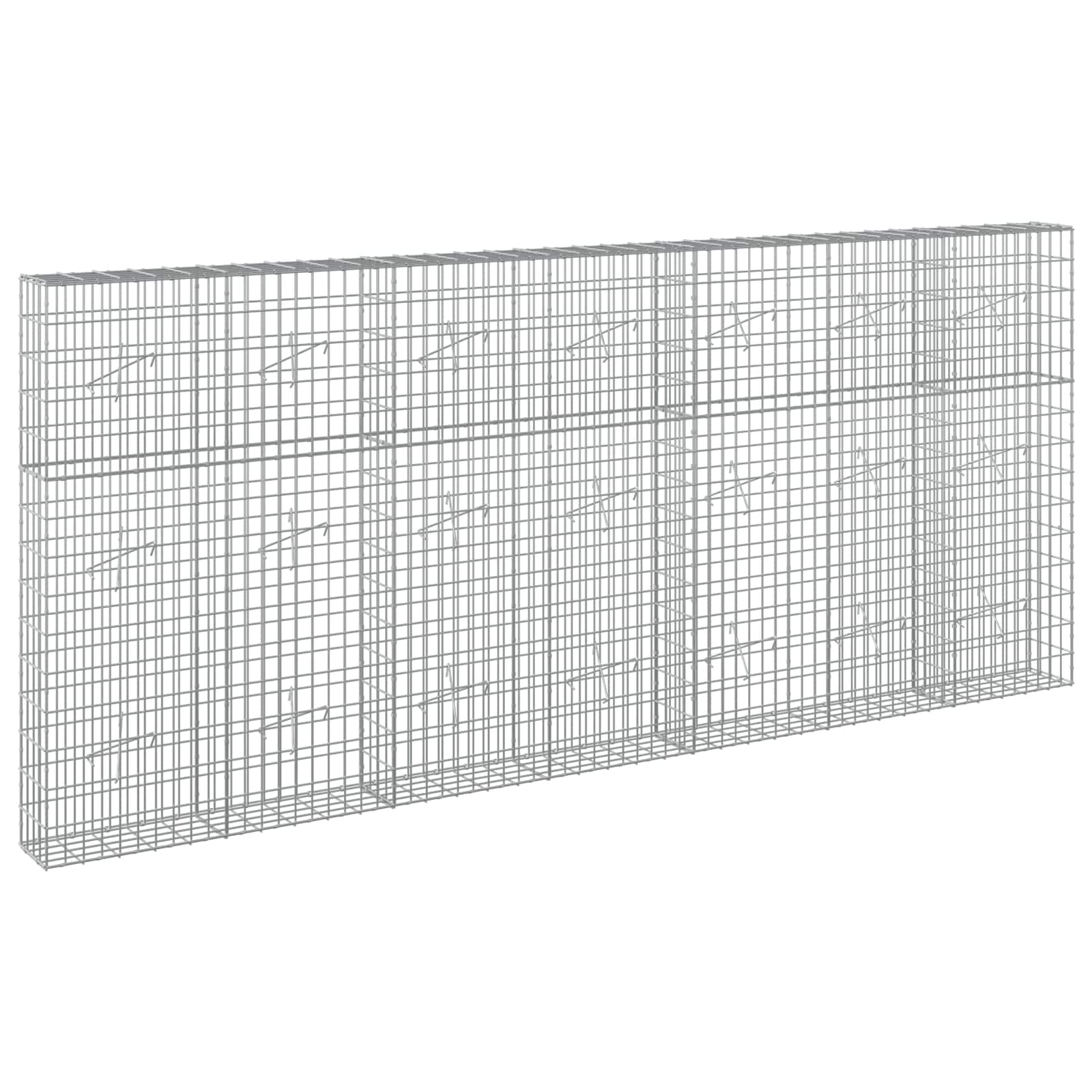 Gabion z žico 5 mm in mrežo 5x10 cm 350x20x150 cm