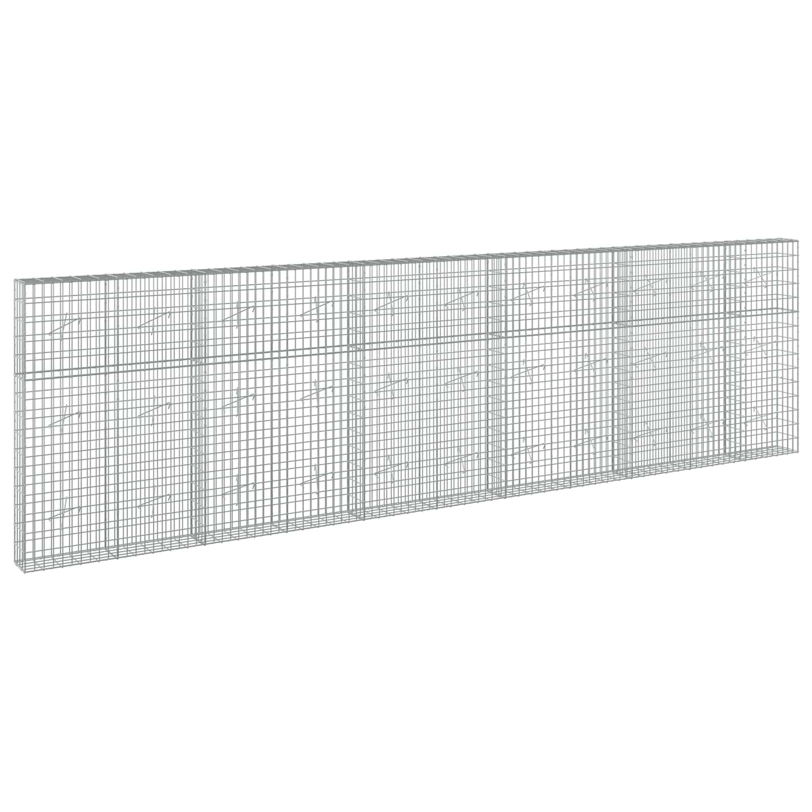 Gabion z žico 5 mm in mrežo 5x10 cm 550x20x150 cm