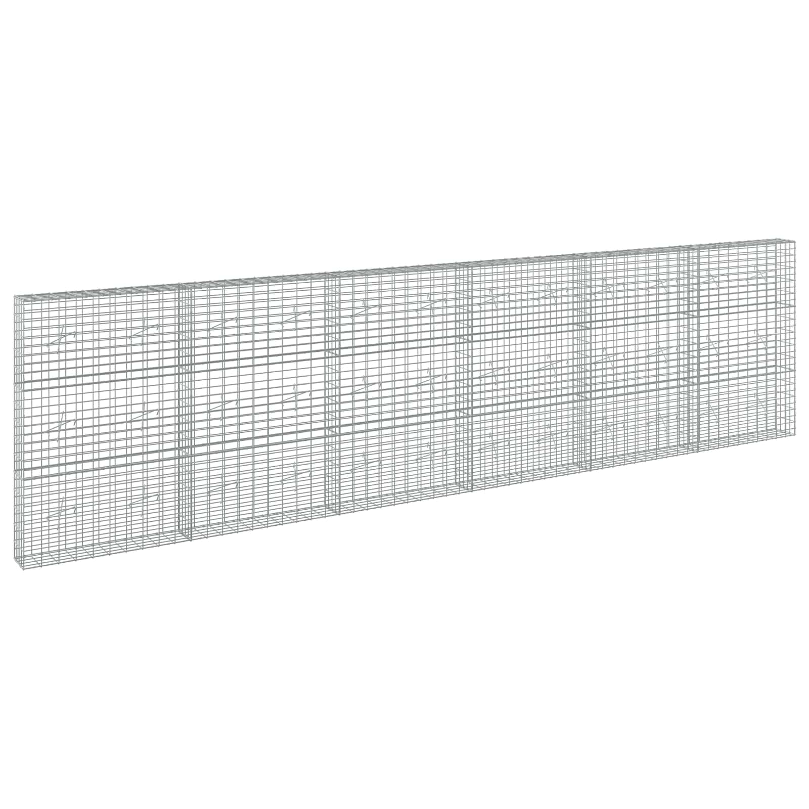 vidaXL Gabion s drátem 5 mm a síťkou 5x10 cm 600x20x150 cm